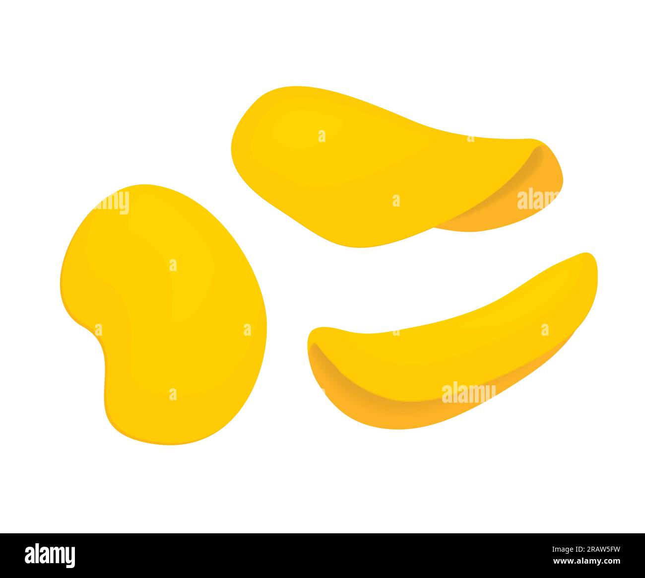 crispy potato chips on white background -vector illustration Stock Vector