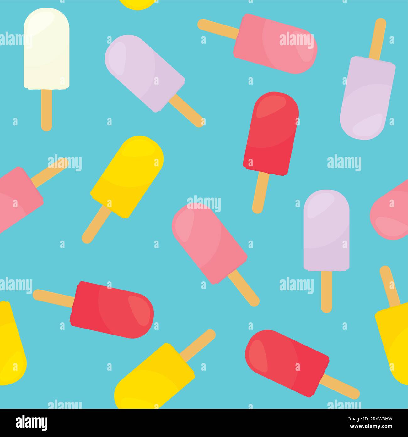 seamless pattern of colorful ice lollys- vector illustration Stock ...