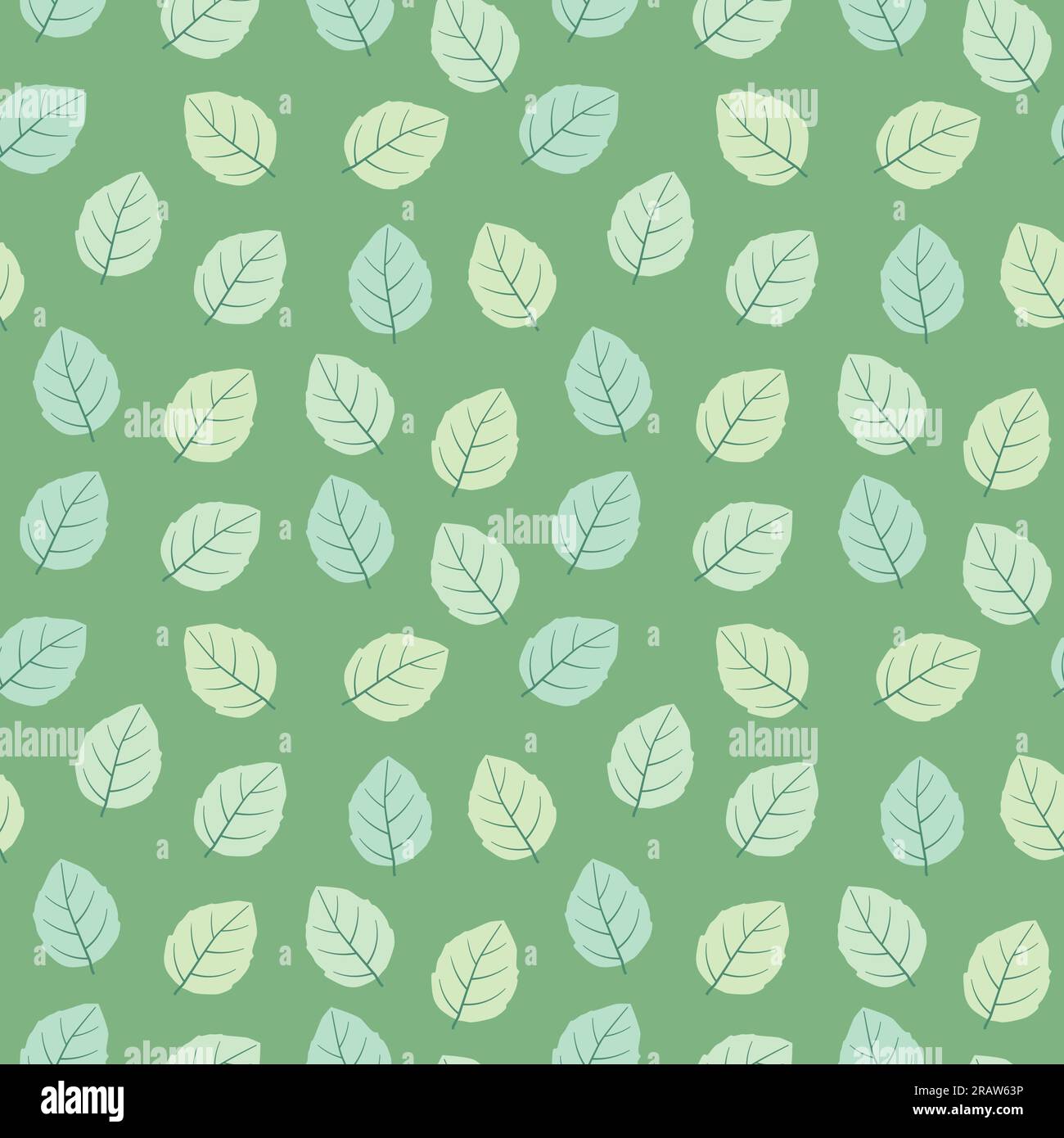 seamless pattern of green leaves, wrapping, textile, wallpaper - vector ...