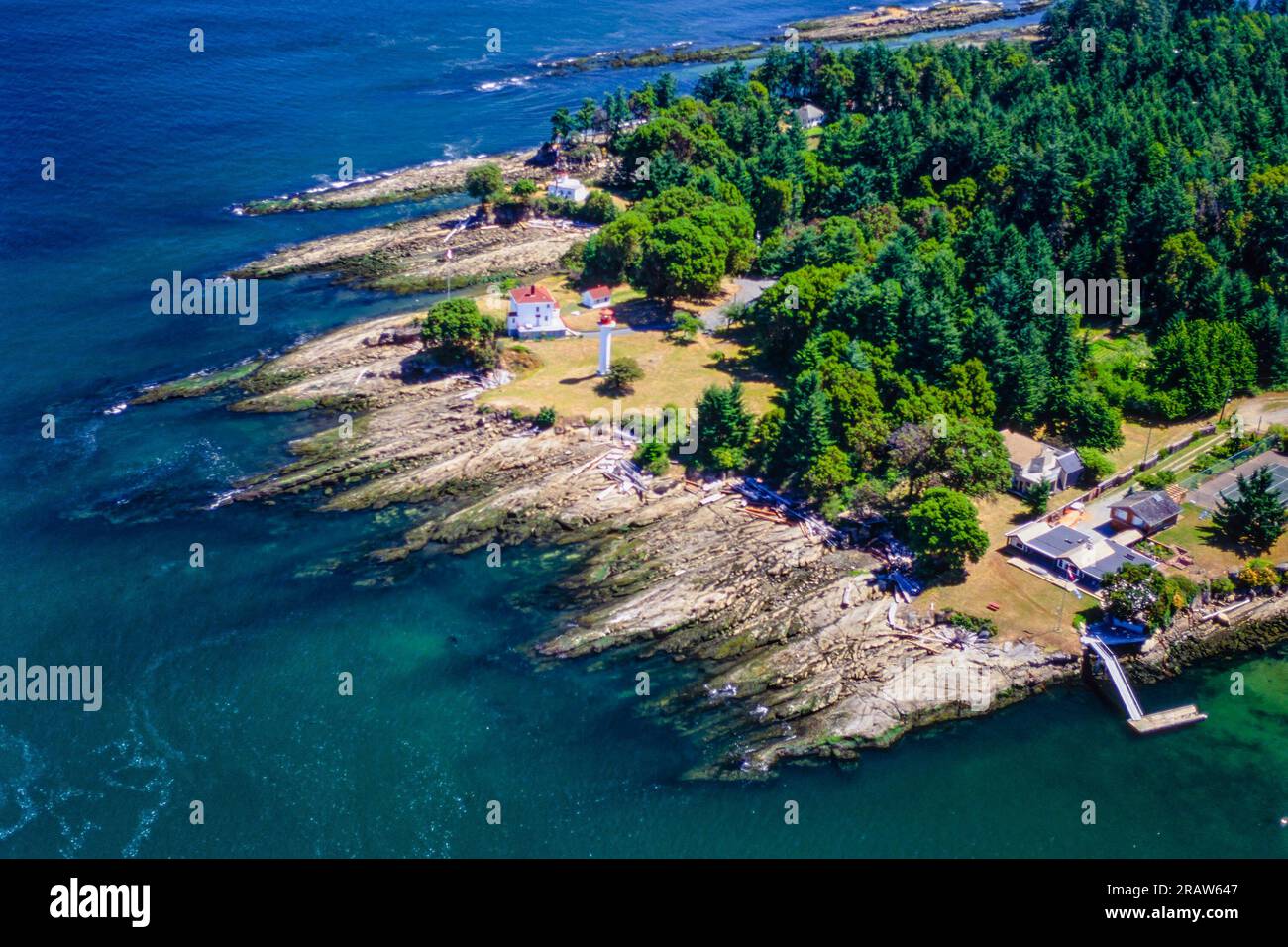 Aerial of Mayne Island, BC, Canada Stock Photo Alamy
