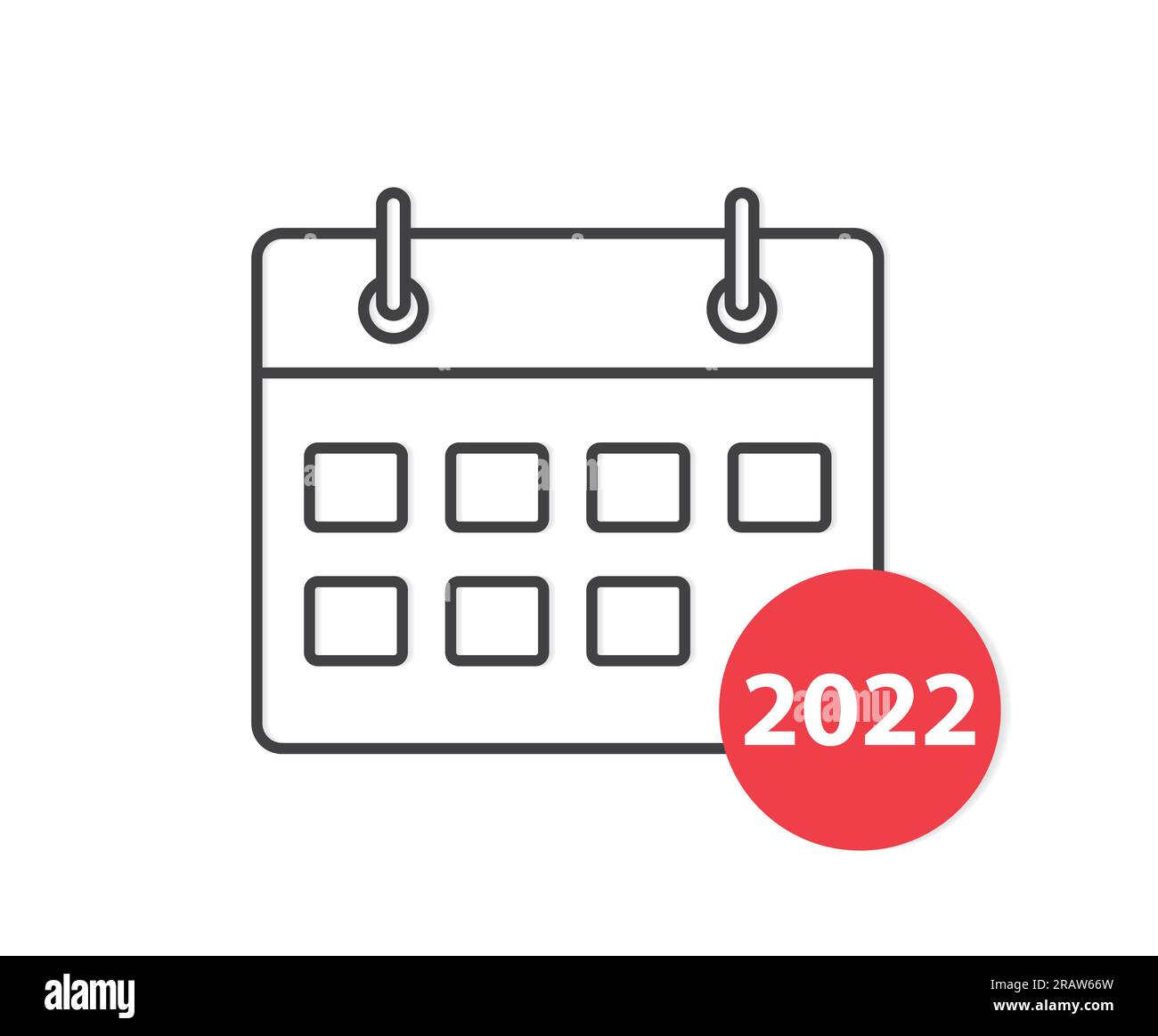 Calendar for 2022 icon vector illustration stock vector image art