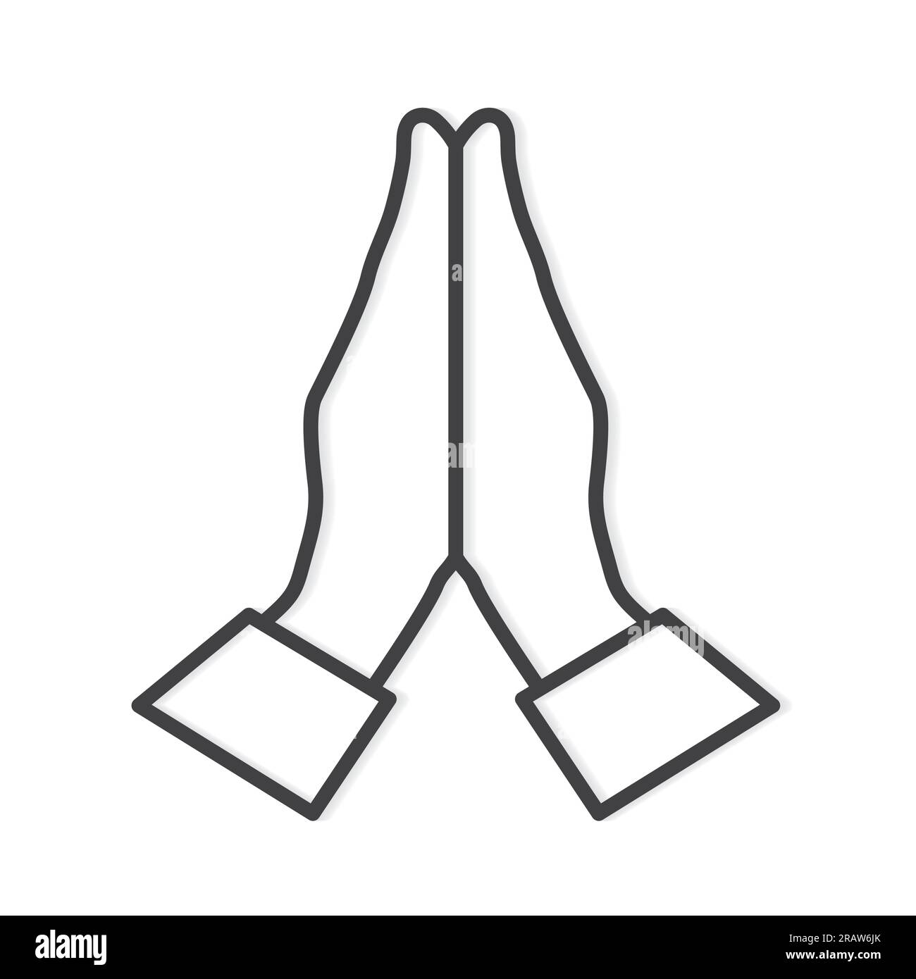 hands in praying position icon- vector illustration Stock Vector