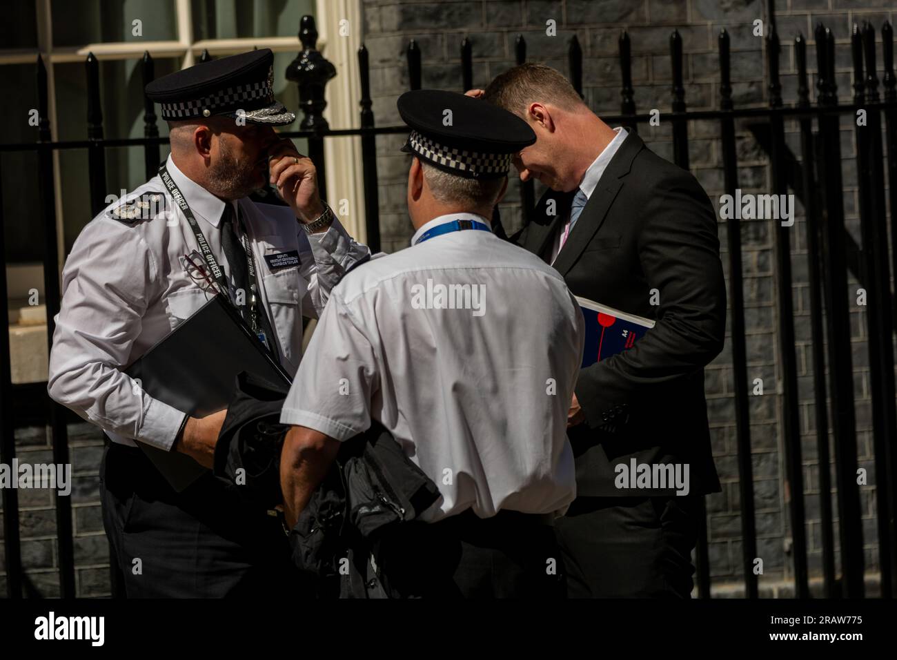 London, UK. 5th July, 2023. Suella Braverman, Home Secretary, met with senior police officers and sports management leaders to discuss the new policing powers at 10 Downing Street London UK Credit: Ian Davidson/Alamy Live News Stock Photo