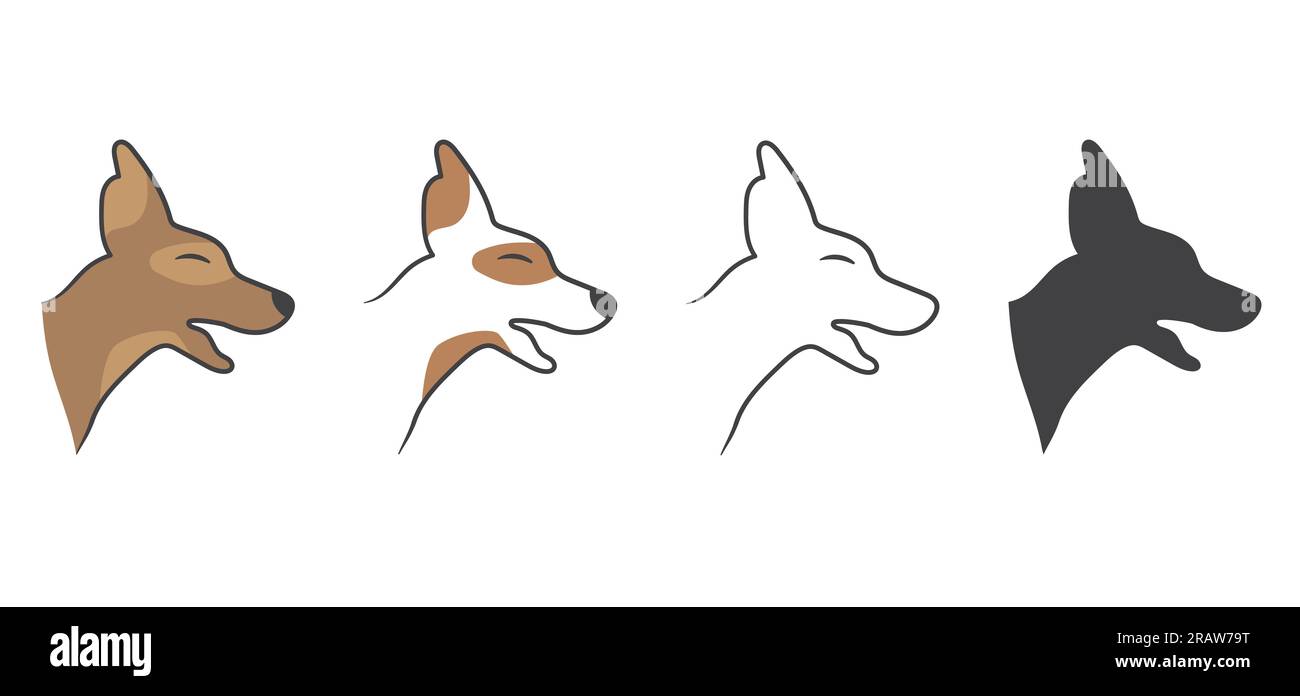smiling dog head design - vector illustration Stock Vector Image & Art ...