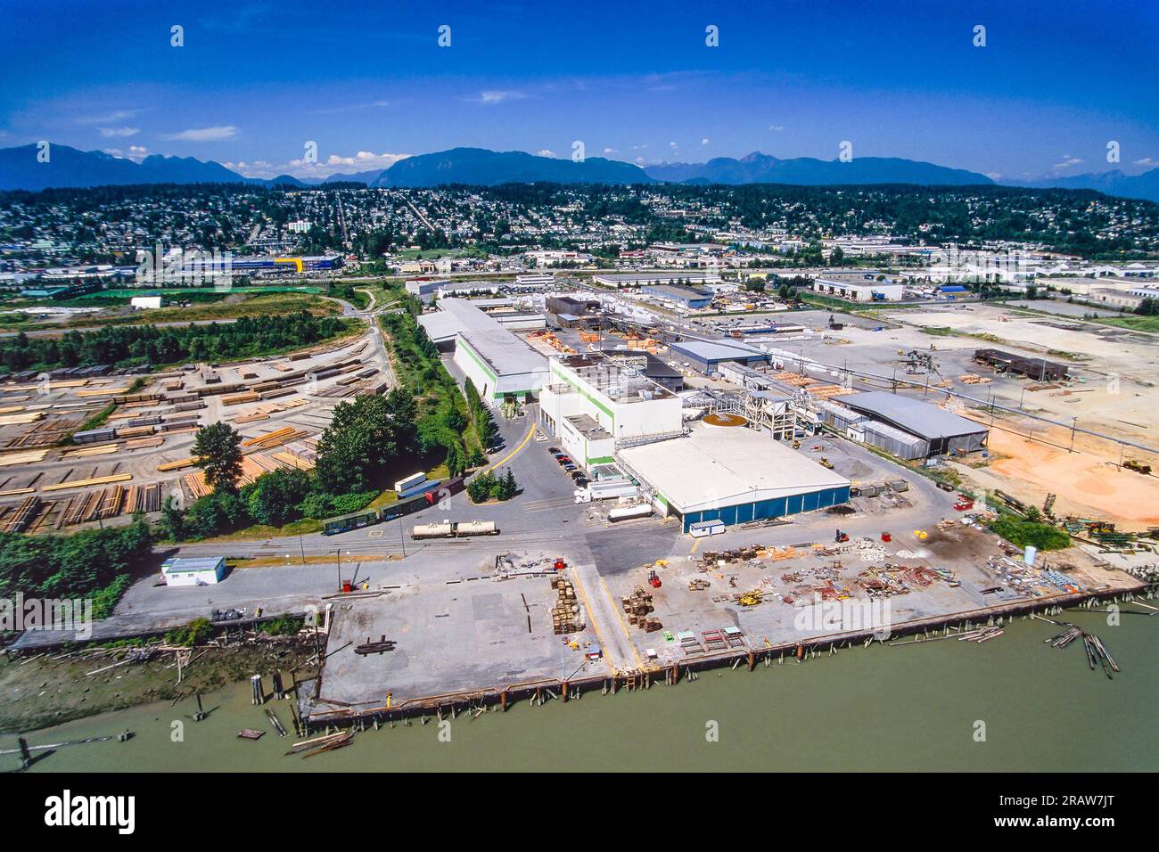 Aerial image of a pulp and paper mill, BC, Canada Stock Photo Alamy