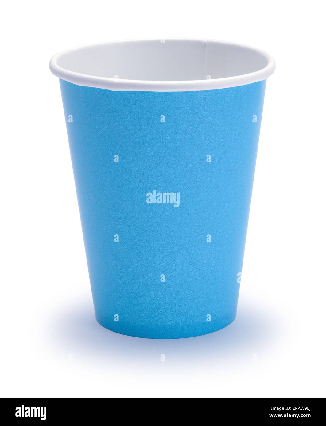 Blue Paper Cup Cut Out On White Stock Photo Alamy