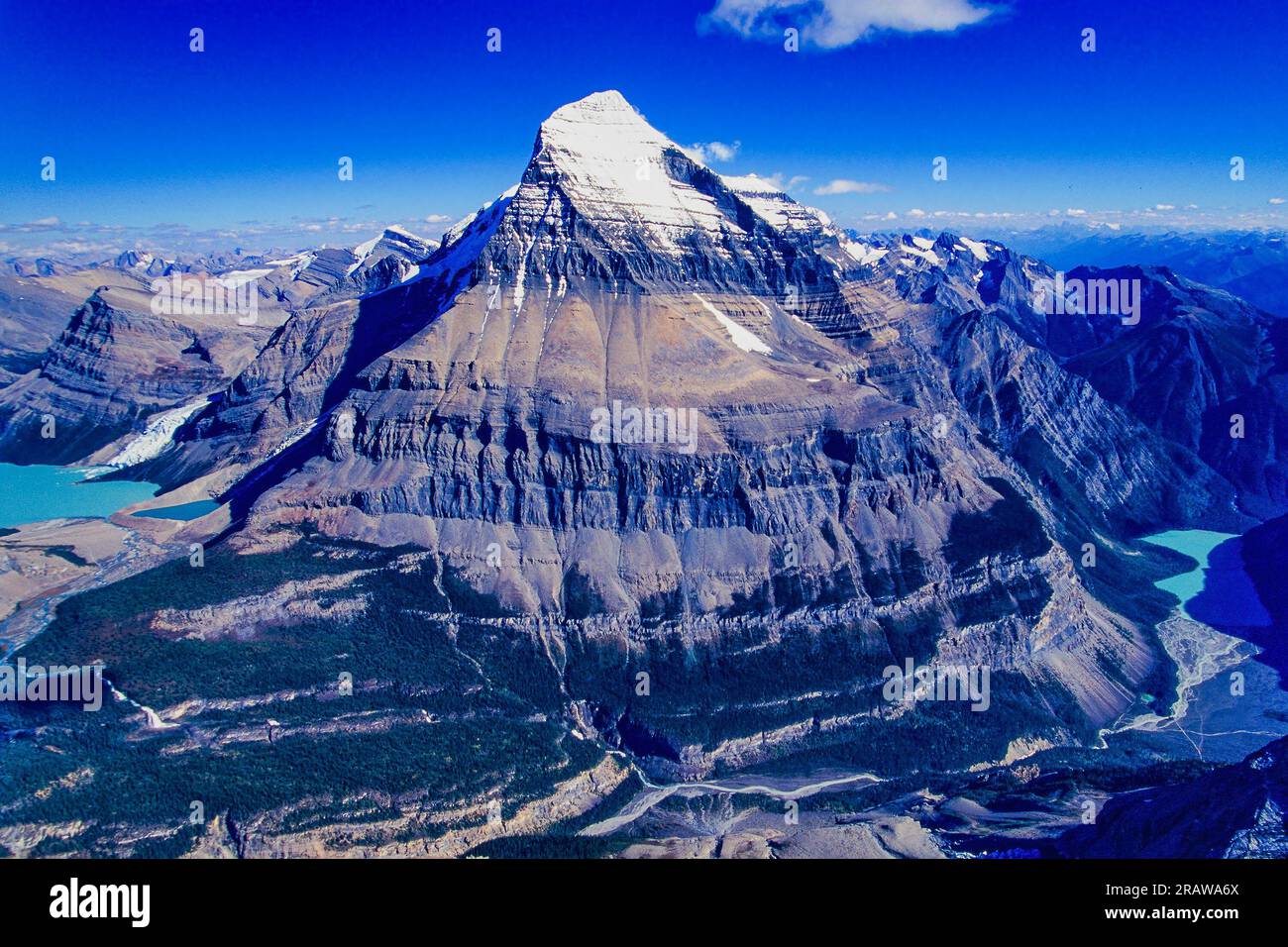 Aerial image of Mt. Robson, BC, Canada Stock Photo Alamy