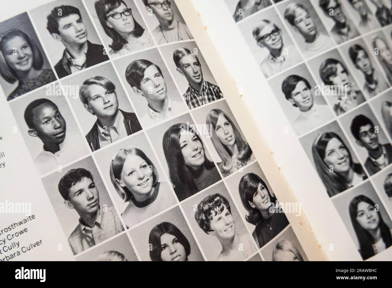 Vintage 1969 high school yearbook, USA Stock Photo Alamy