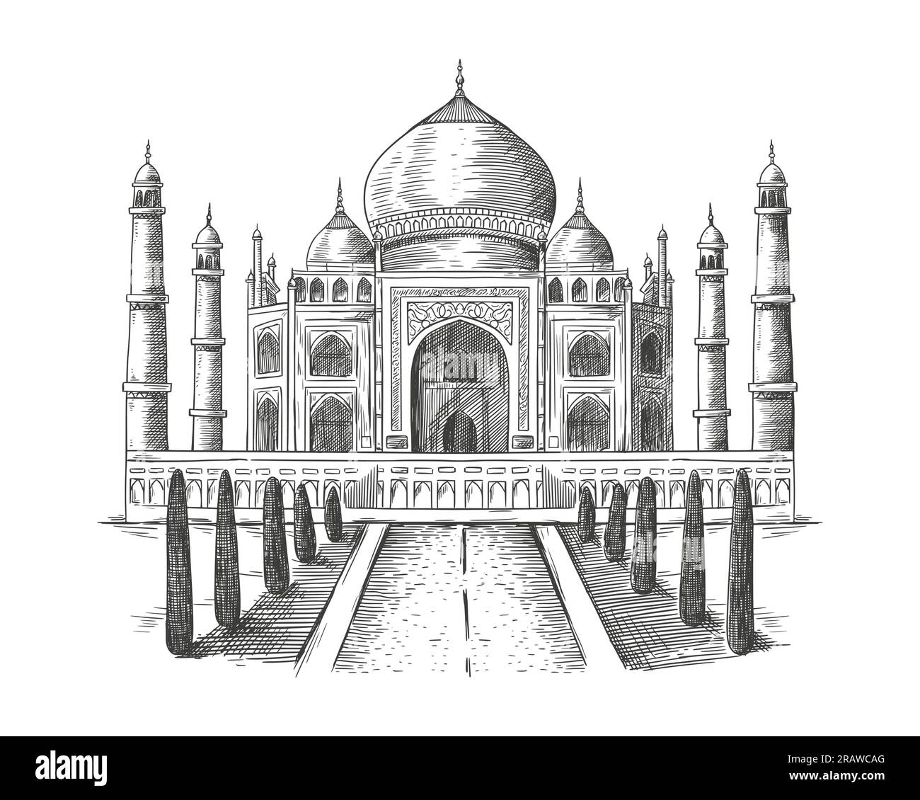 The Taj Mahal, India Drawing | Book art drawings, Art drawings sketches  creative, Art