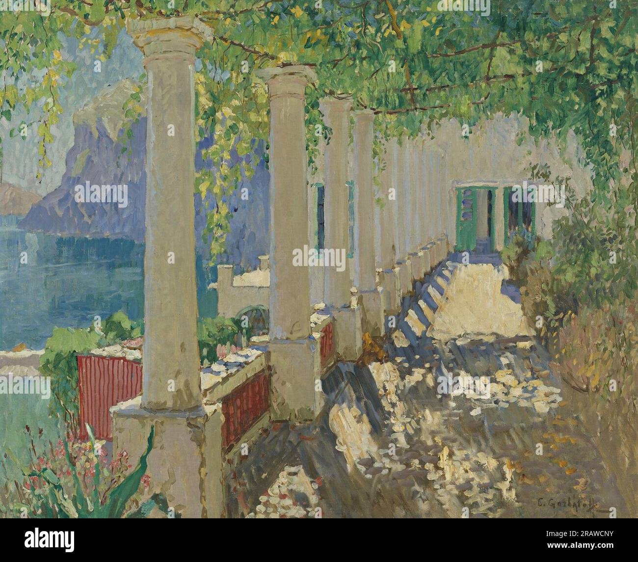 A Sunlit Terrace, Capri by Konstantin Gorbatov Stock Photo - Alamy