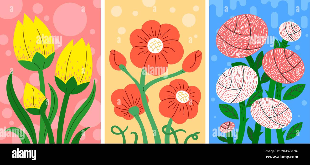 Different bouquets Stock Vector Images - Alamy