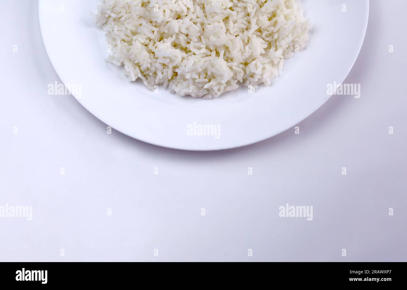 Simple Cooked Rice White Background Plain white rice traditional hi-res stock photography and images - Alamy