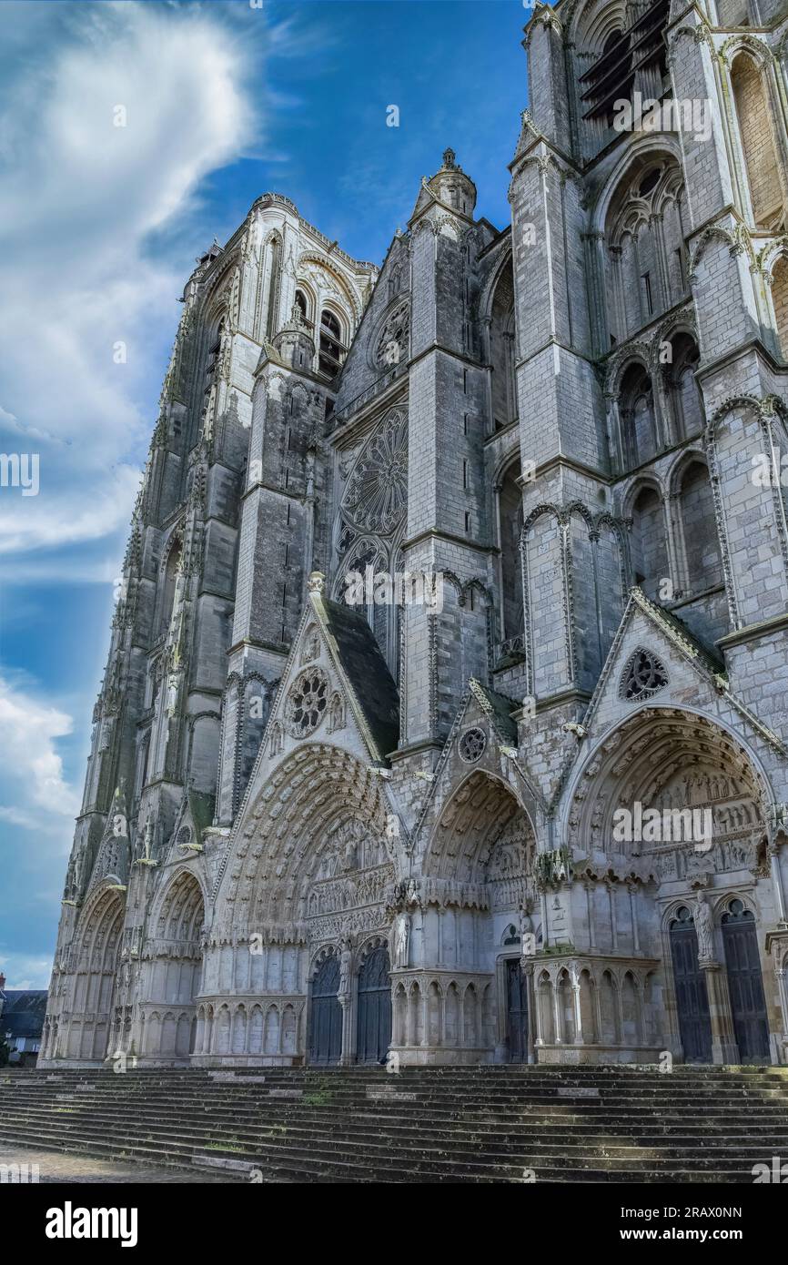 Bourges Medieval City In France The Saint Etienne Cathedral Main bourges-medieval-city-in-france-the-saint-etienne-cathedral-main