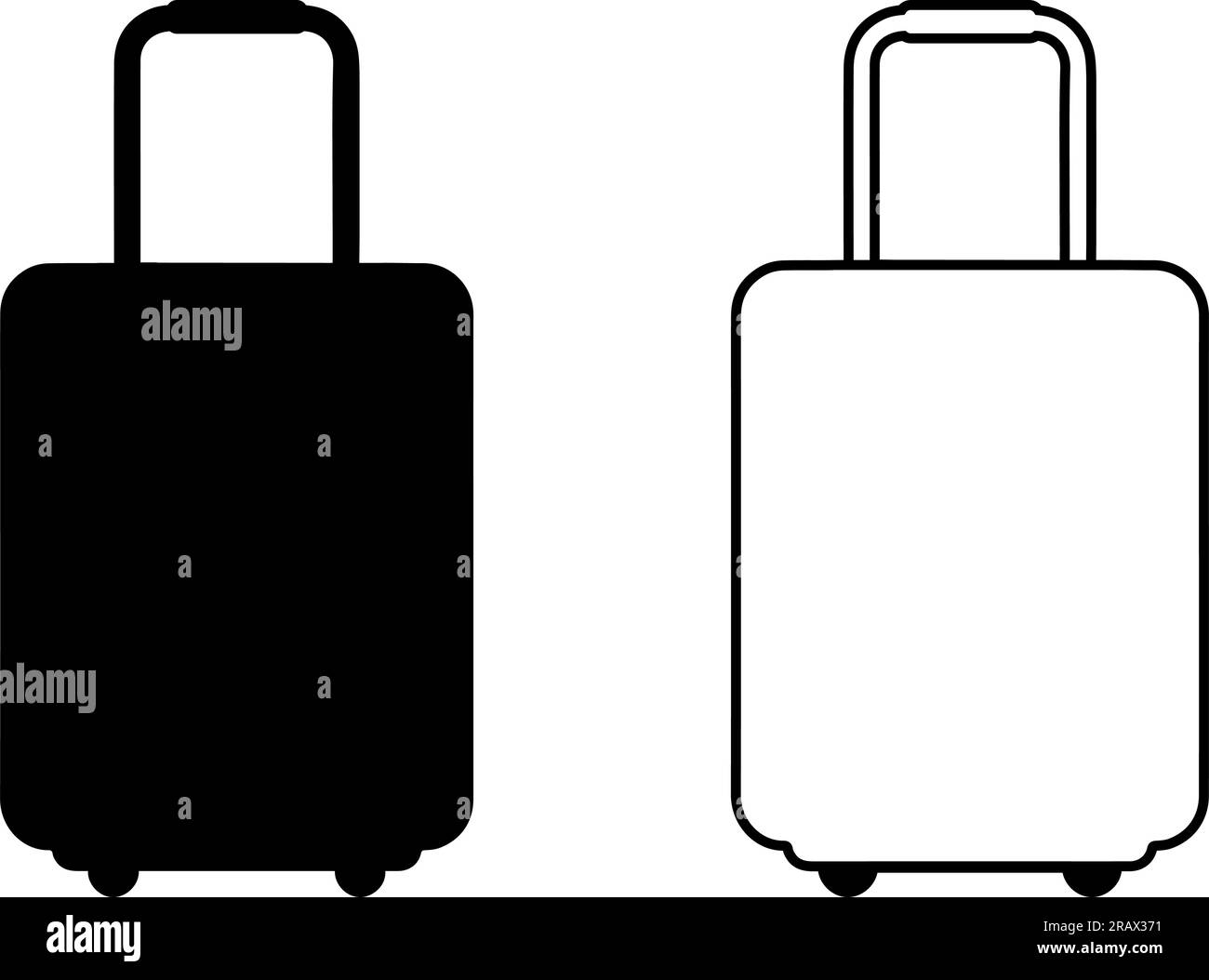 Set of Suitcase Silhouette Stock Vector