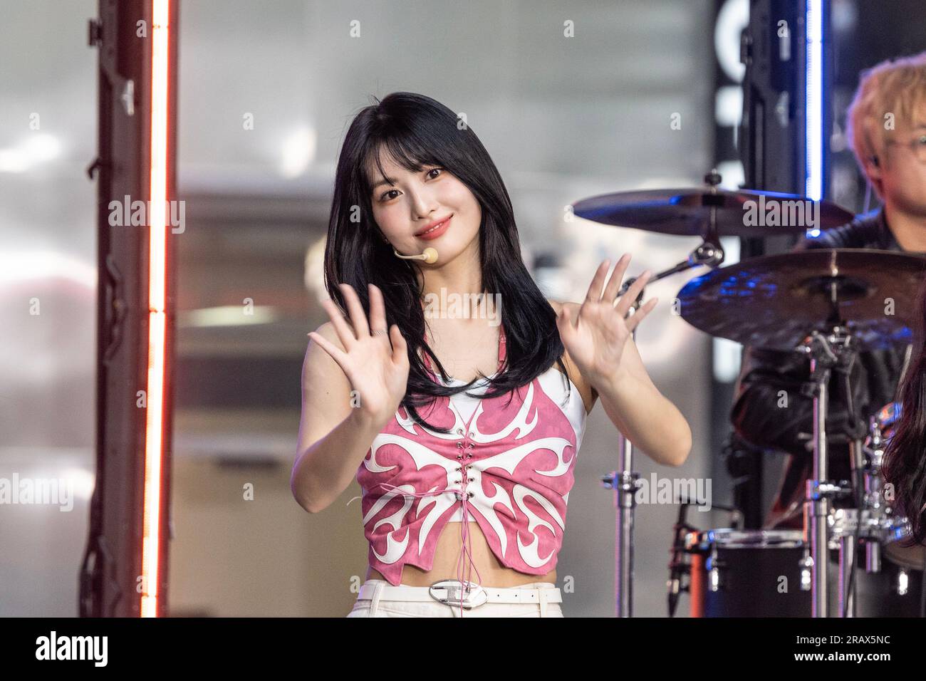 Momo Hirai known as Momo performs with K-POP South Korean all girl