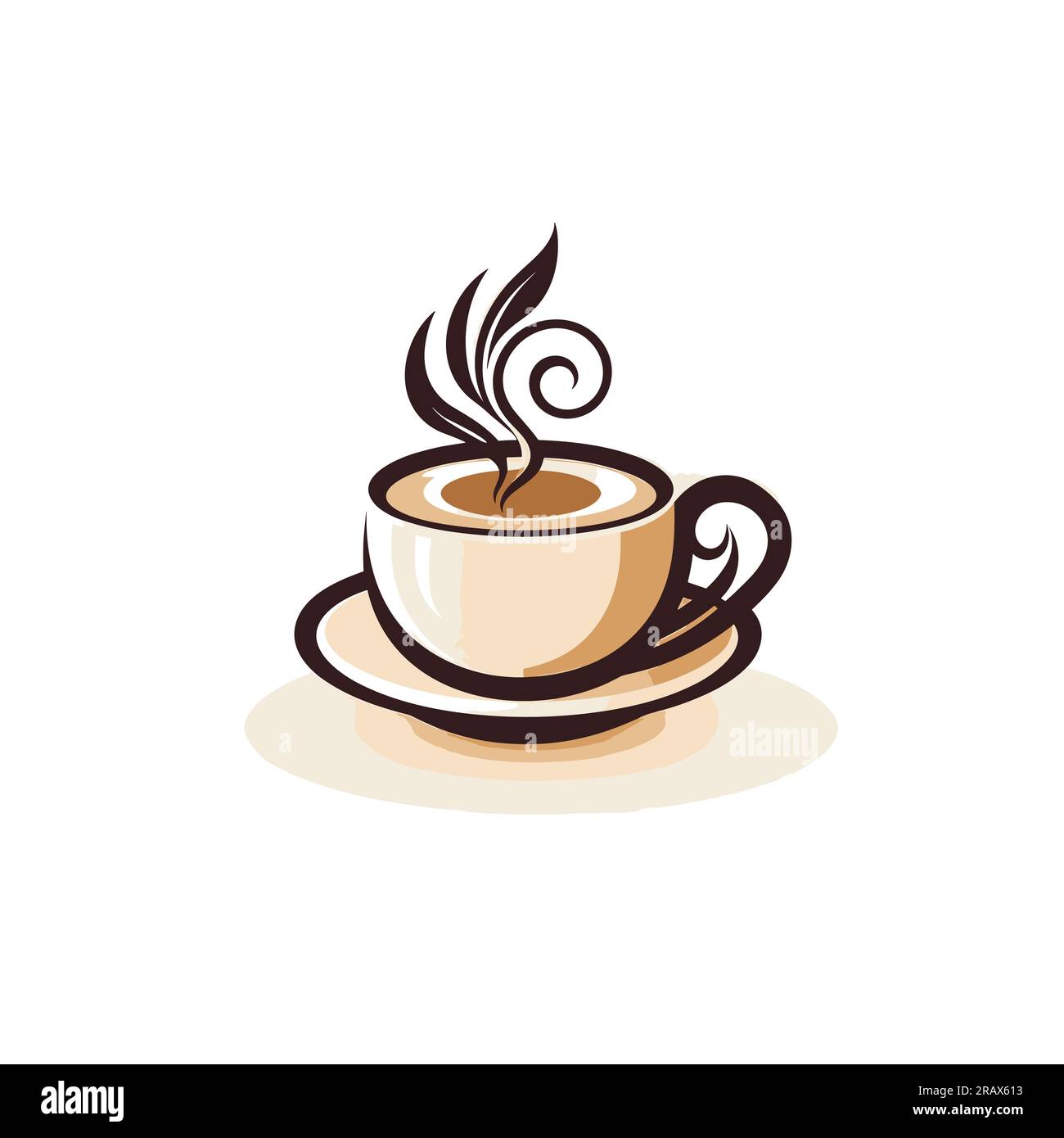 Coffee cup vector logo design,Premium coffee shop logo. Cafe mug icon