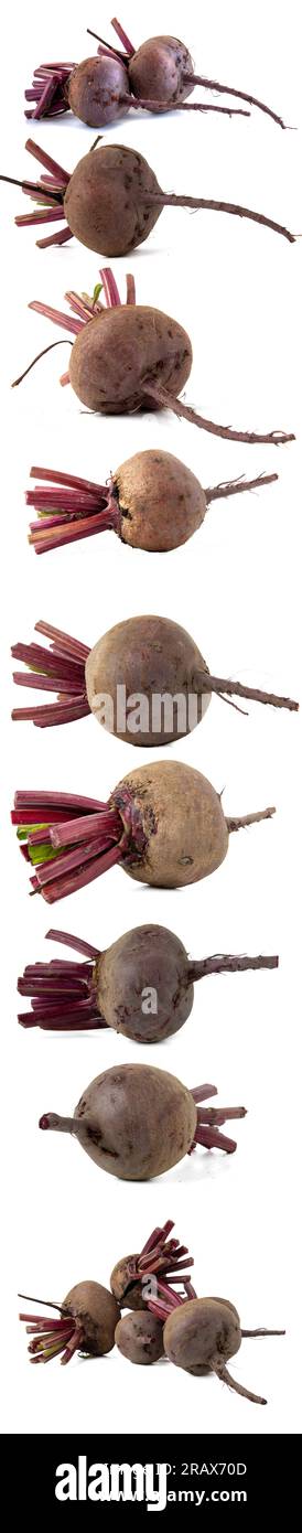 Red beetroot isolated on white Stock Photo