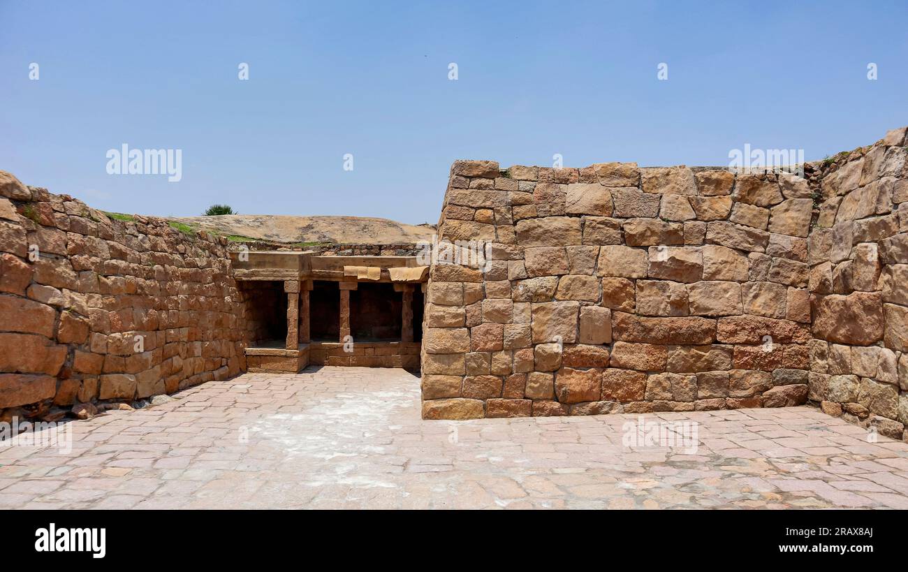 Strong Stone entrance of Sankagiri Fort, Salem, Tamilnadu, India Stock