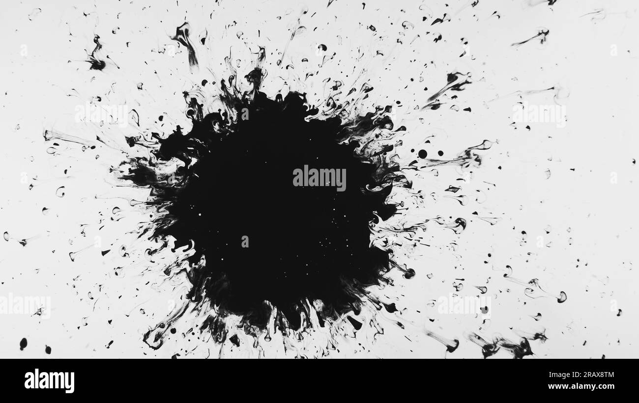 Oil splatter dirty stain black fluid splash spread Stock Photo Alamy