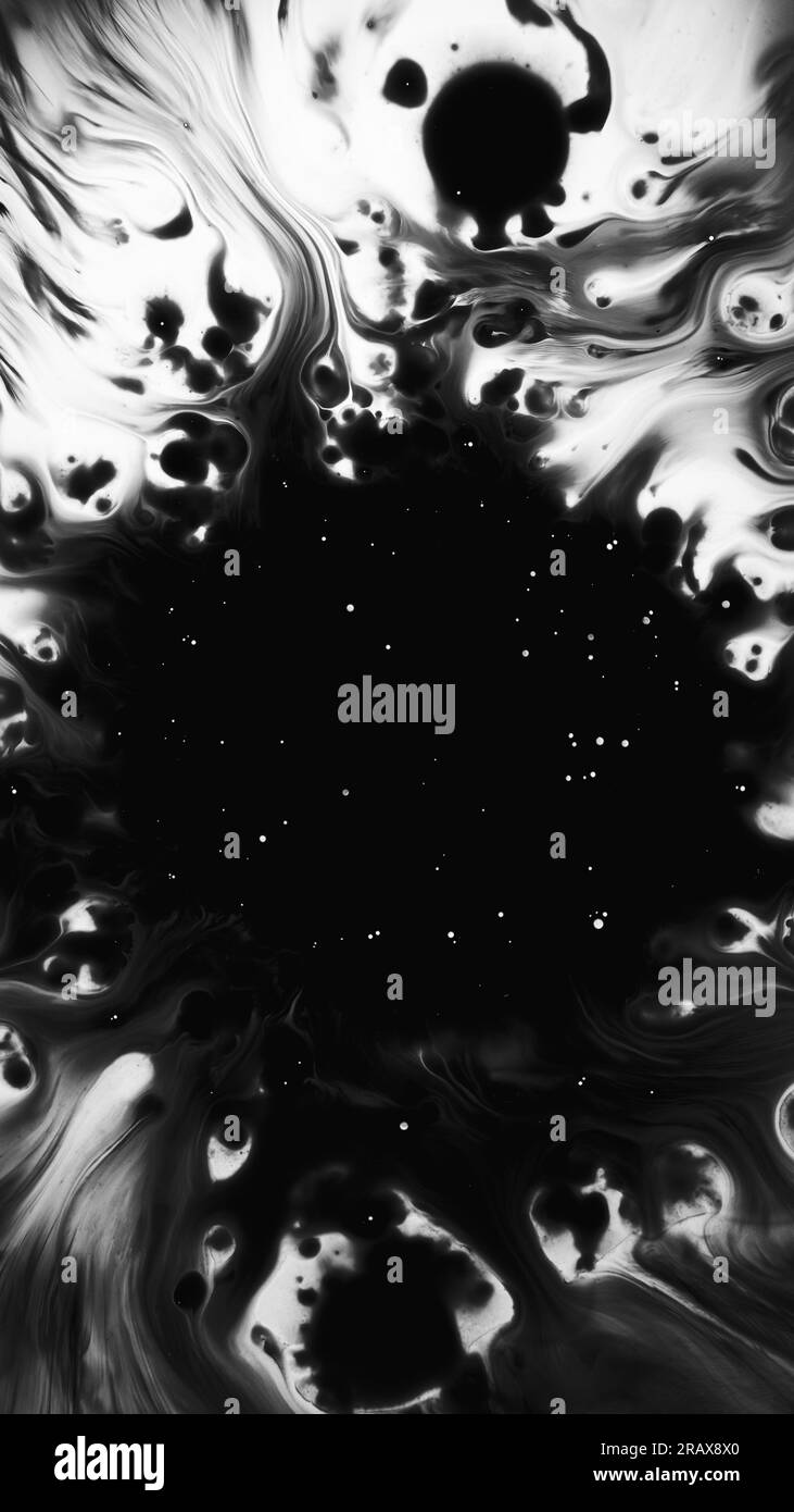 Black ink oil stains dark fluid spreading blending Stock Photo - Alamy
