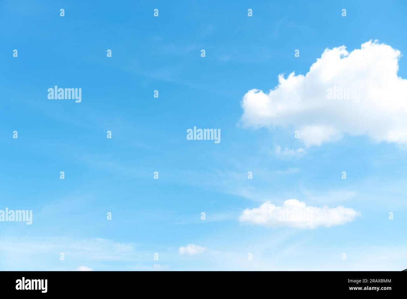 Blue sky with white cloud with copy space background Stock Photo - Alamy