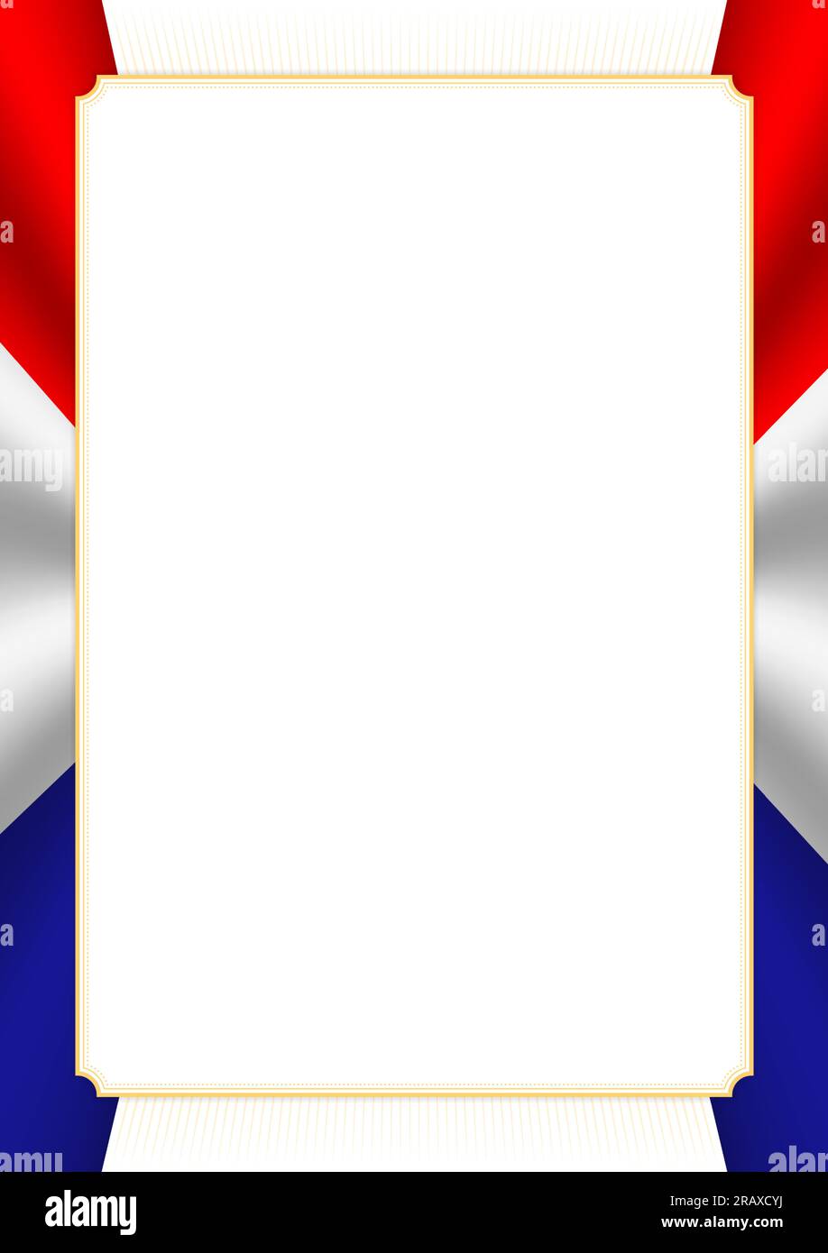 Vertical frame and border with colors of Croatia flag, template ...