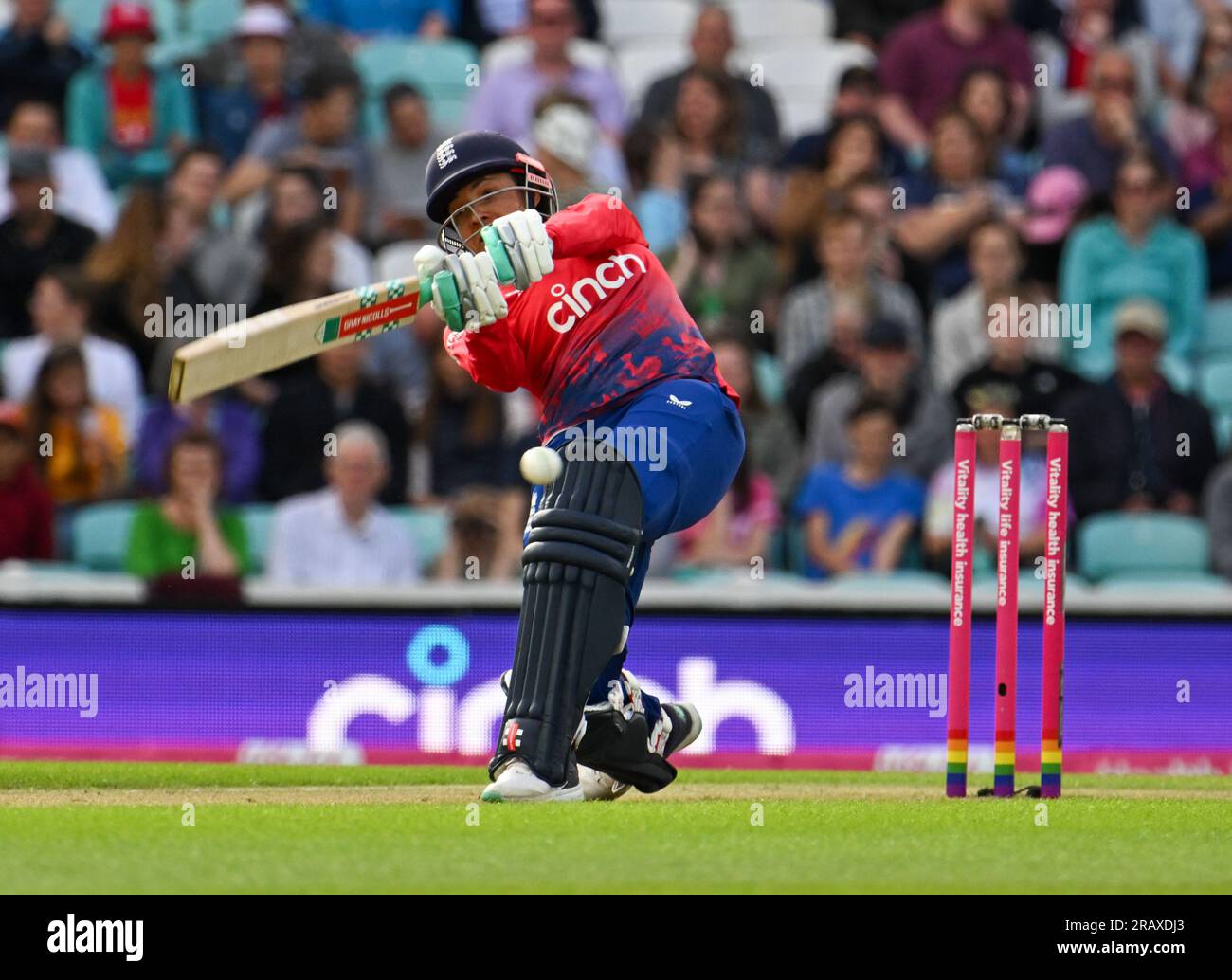 Oval, England. 3 July, 2023. Sophia Dunkley of England during the Second Vitality IT20 match between England Women and Australia Women. Credit: Nigel Bramley/Alamy Live News Stock Photo