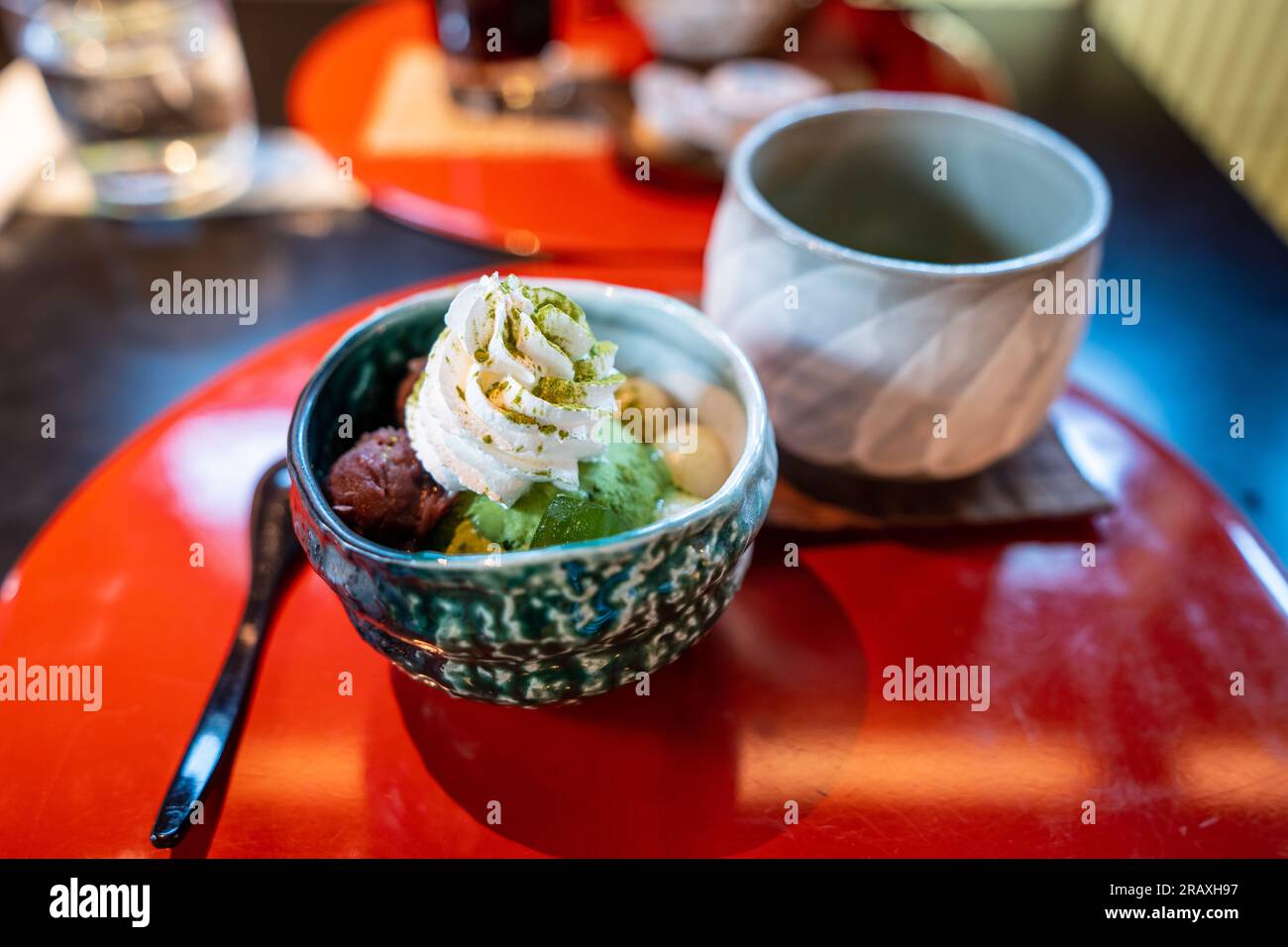 Matcha sweets in Uji, Kyoto, Japan. Japanese green tea traditional