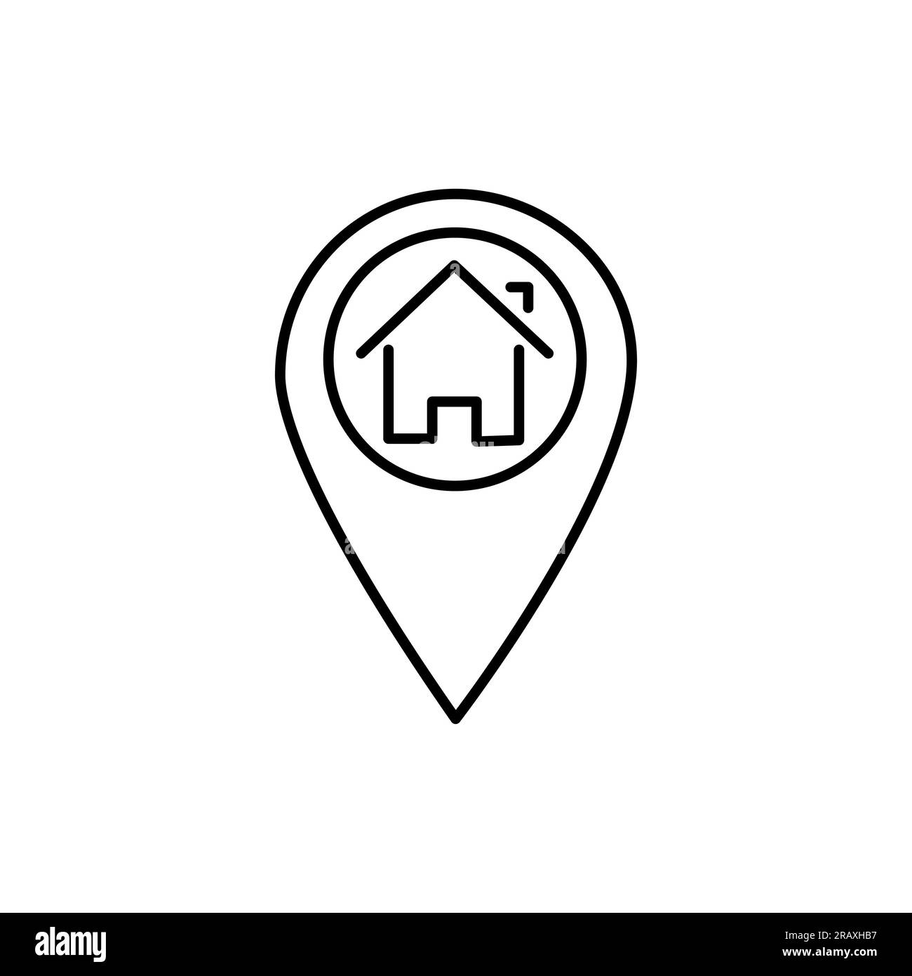 Outline location home icon illustration vector symbol Stock Vector