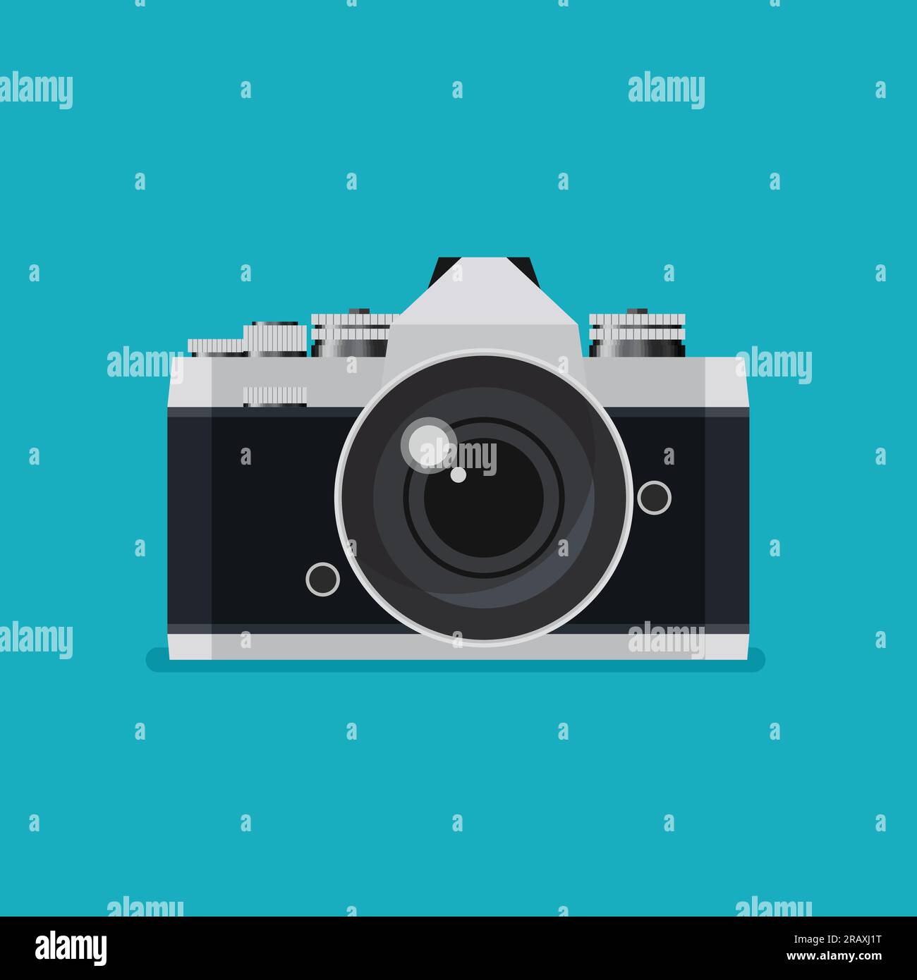 Retro Film Camera In A Flat Style Vector Illustration Stock Vector retro-film-camera-in-a-flat-style-vector-illustration-stock-vector