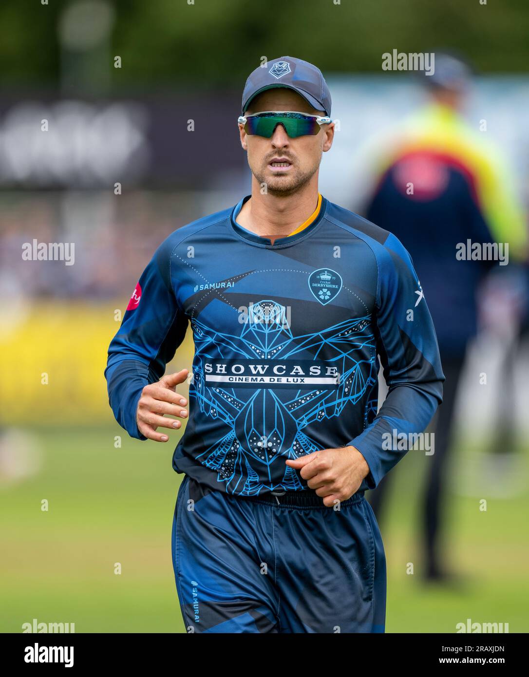 Derbyshire's captain Leus du Plooy during a Vitality Blast match between Derbyshire Falcons and Worcestershire Rapids. Stock Photo
