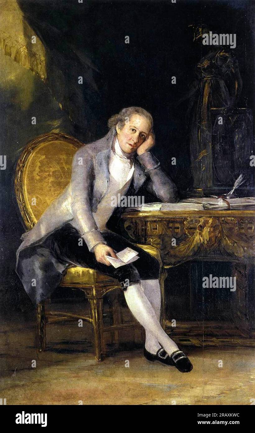 Gaspar Melchor de Jovellanos 1798 by Francisco Goya Stock Photo