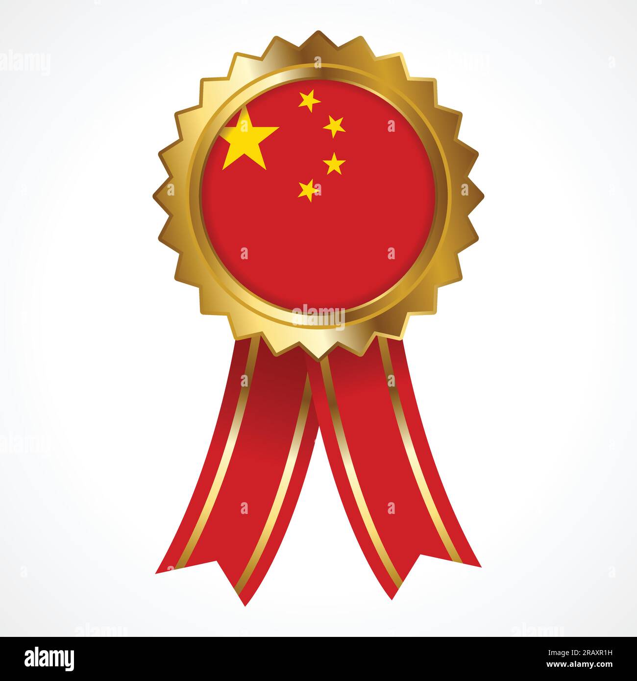 Badge or medal of People Republic Of China insignia Stock Vector