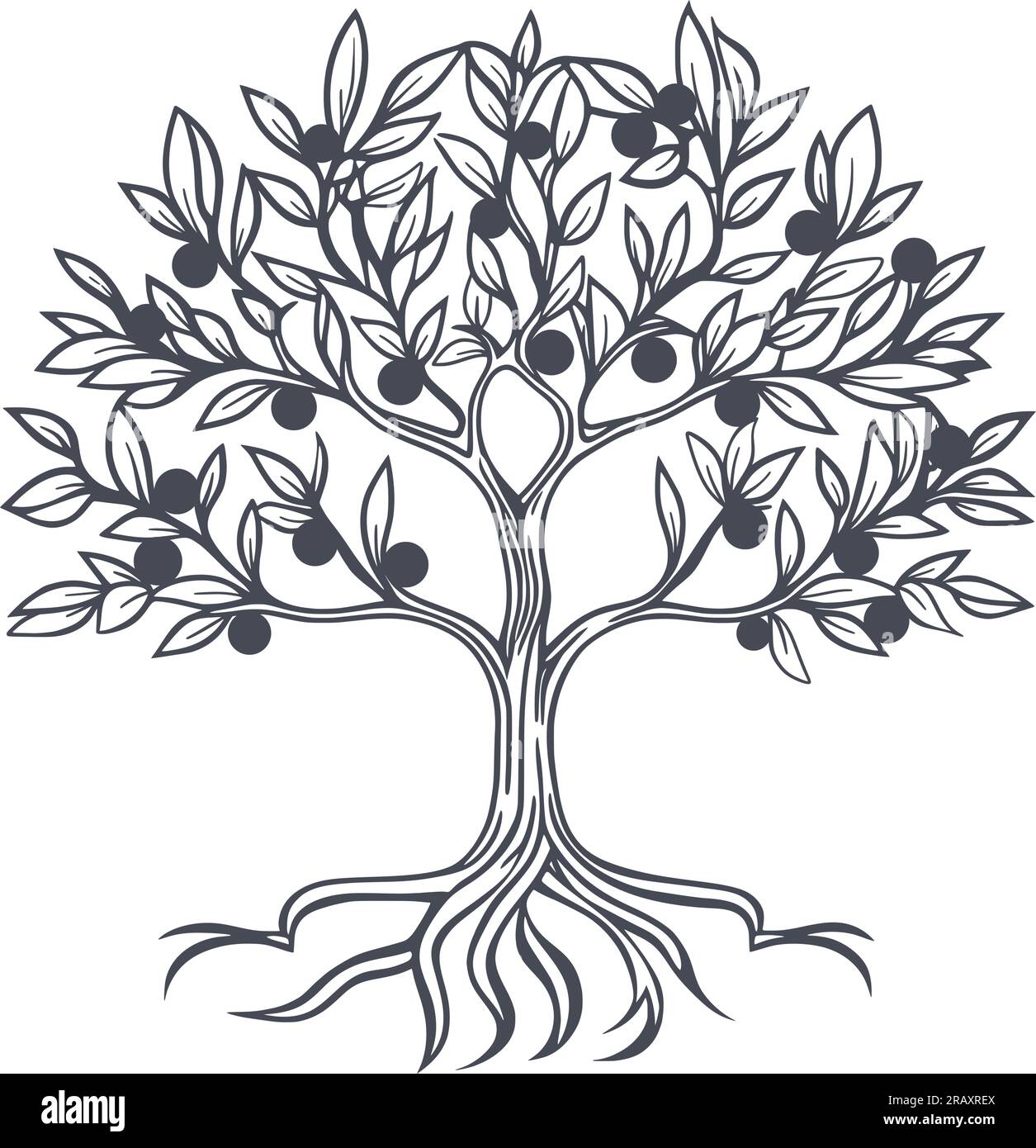 Apple tree silhouette hi-res stock photography and images