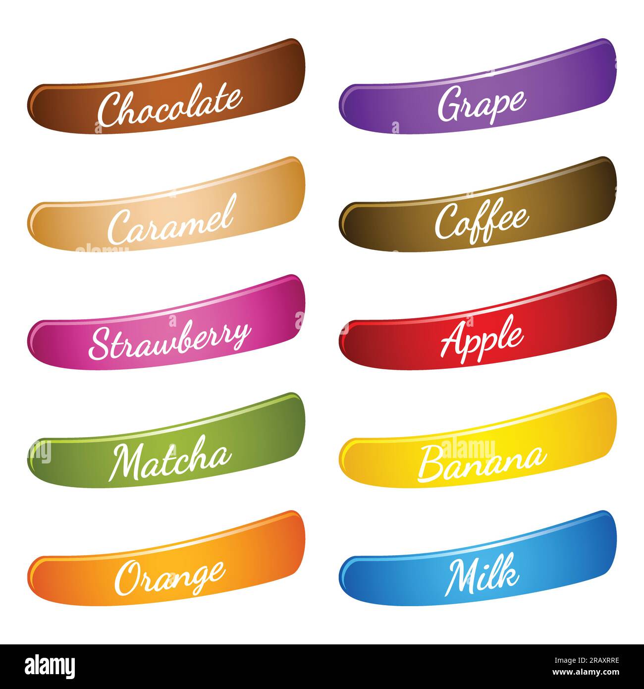 Flavor Icon set for label or description on packaging Stock Vector