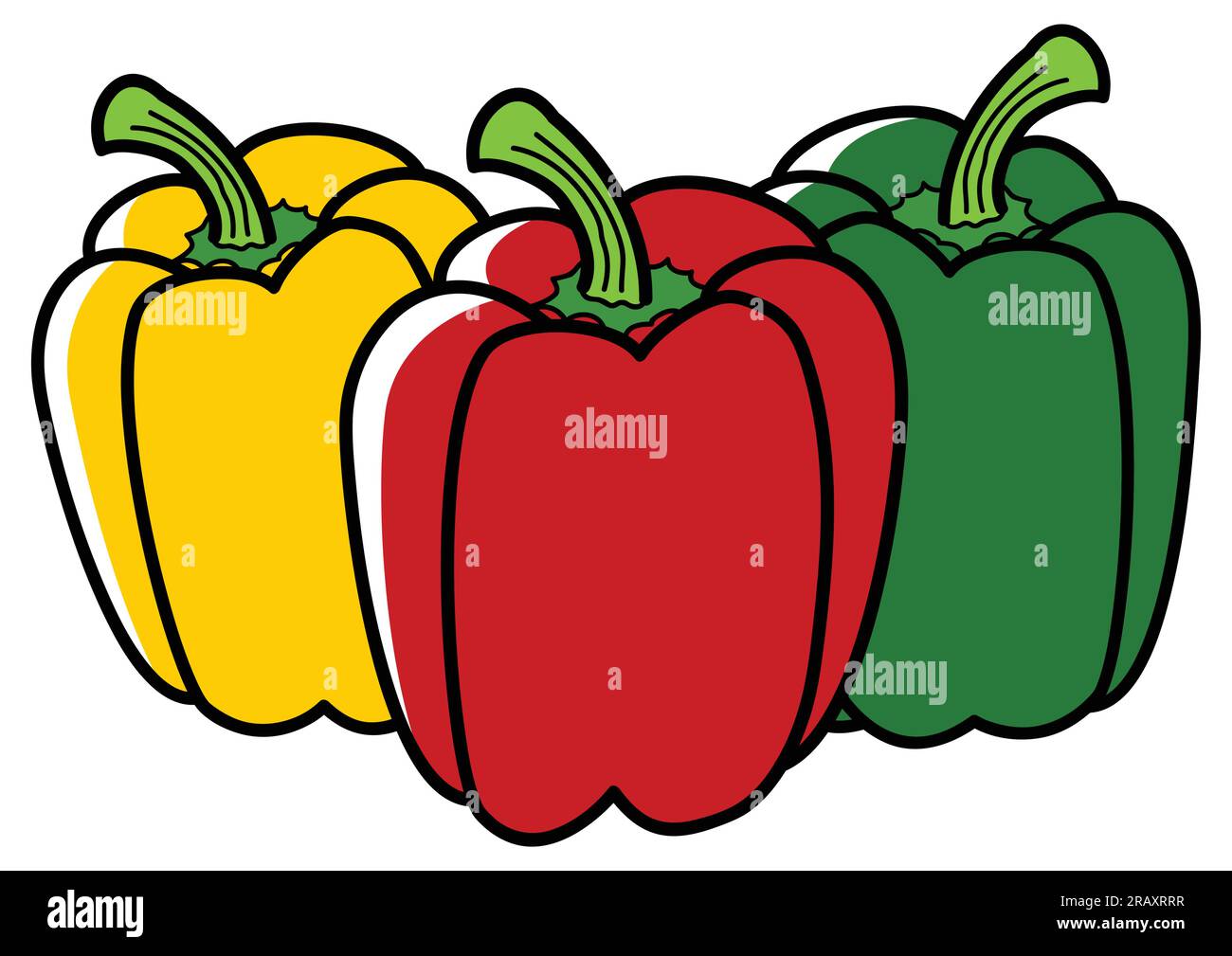 Graphic illustration of paprika in three different colors Stock Vector Image & Art Alamy