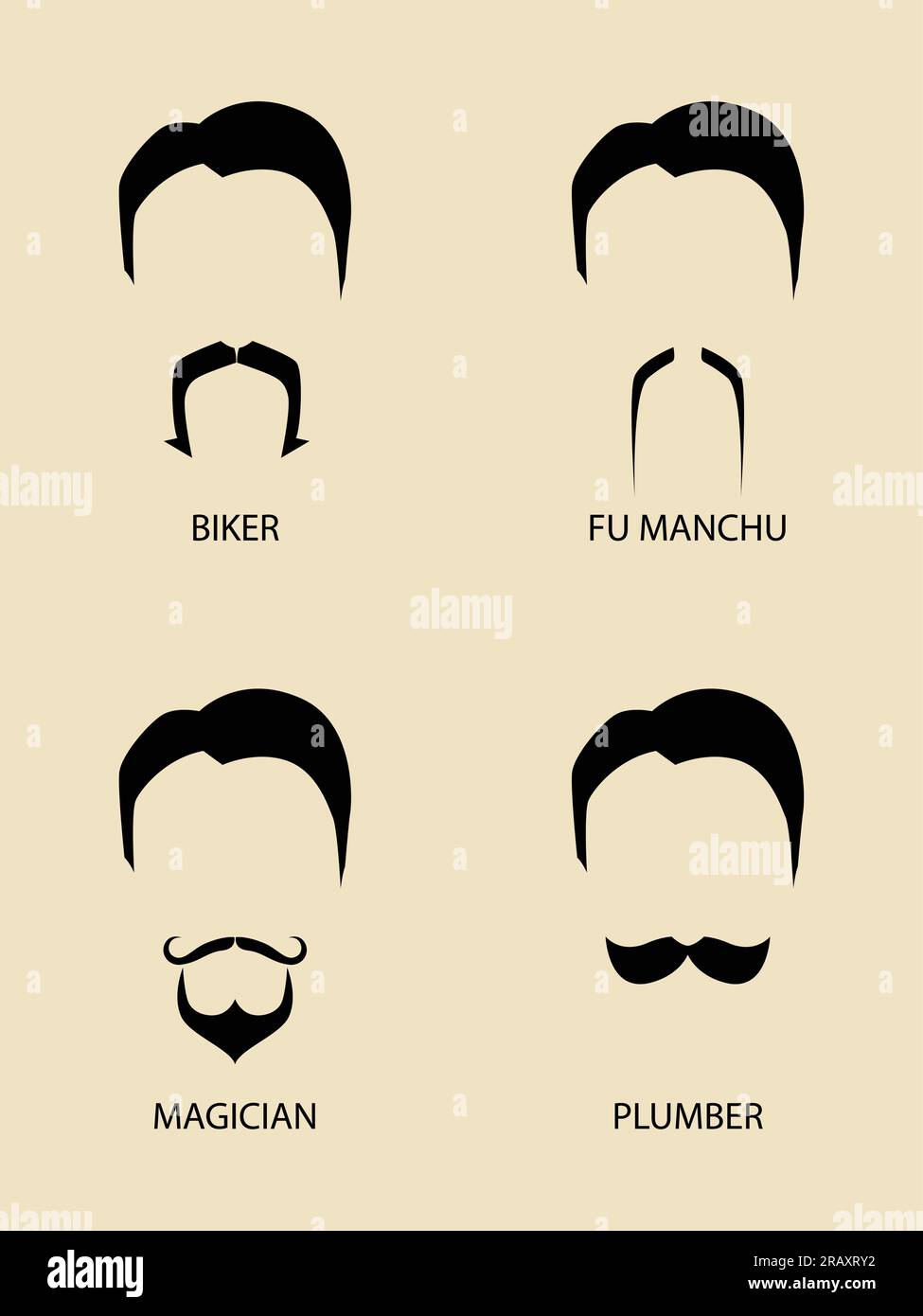 Simple graphic of men facial hair types Stock Vector Image & Art Alamy