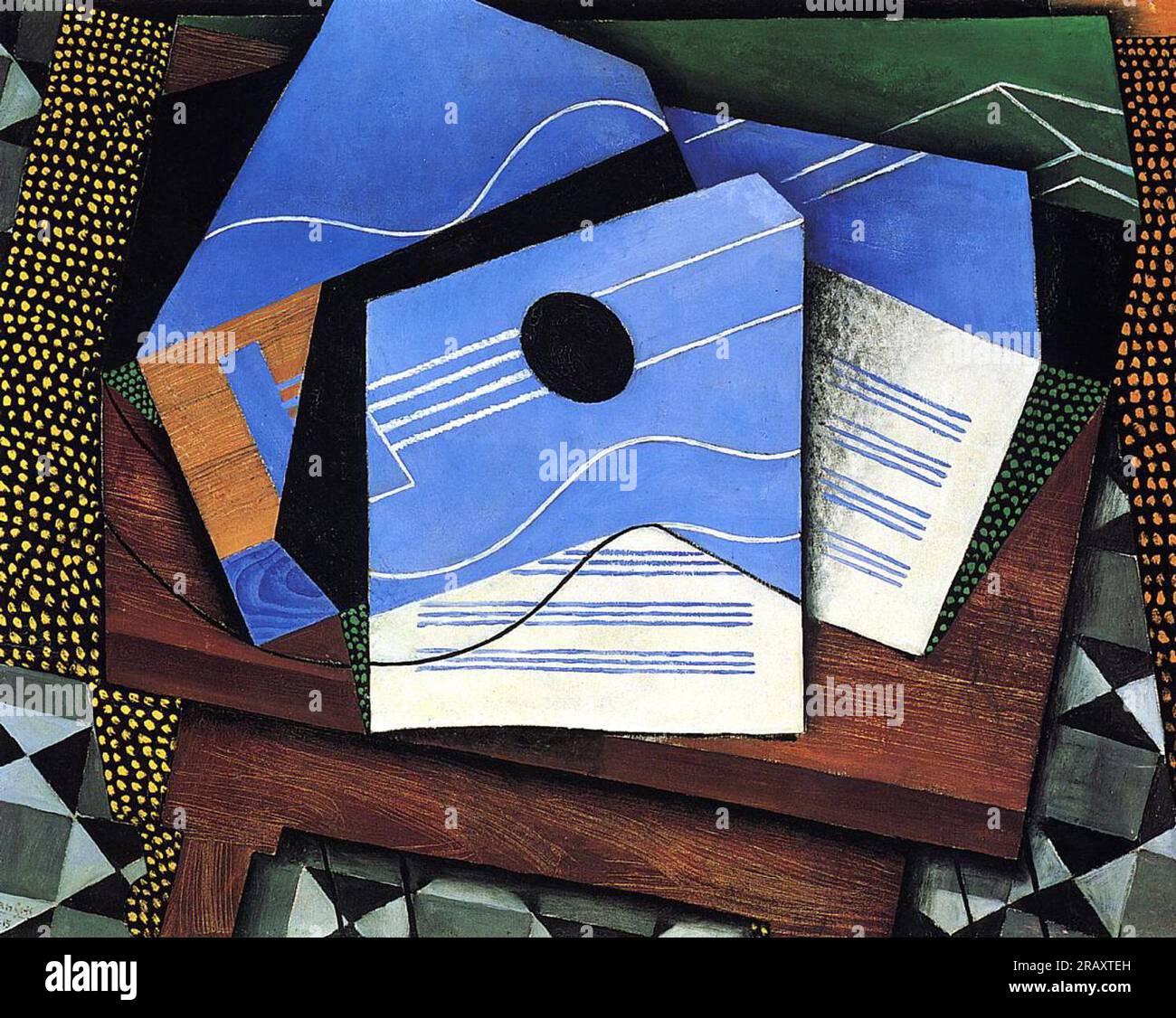 Guitar on a table by juan gris hi-res stock photography and images