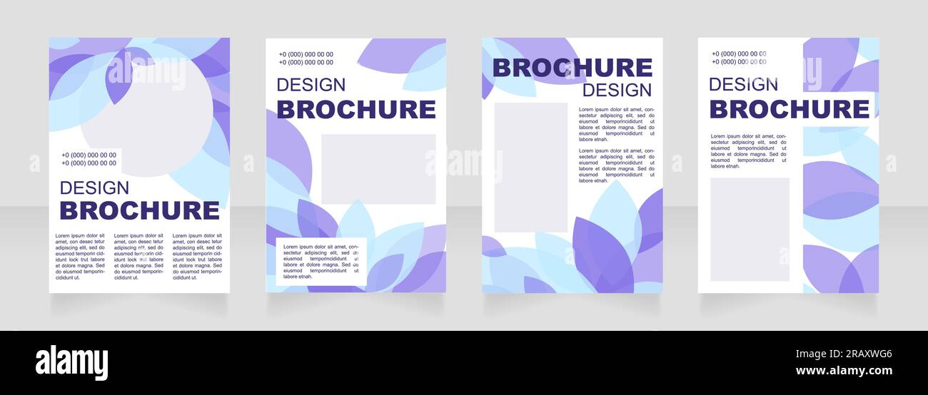 Promotional blue leaves blank brochure layout design Stock Vector Image ...