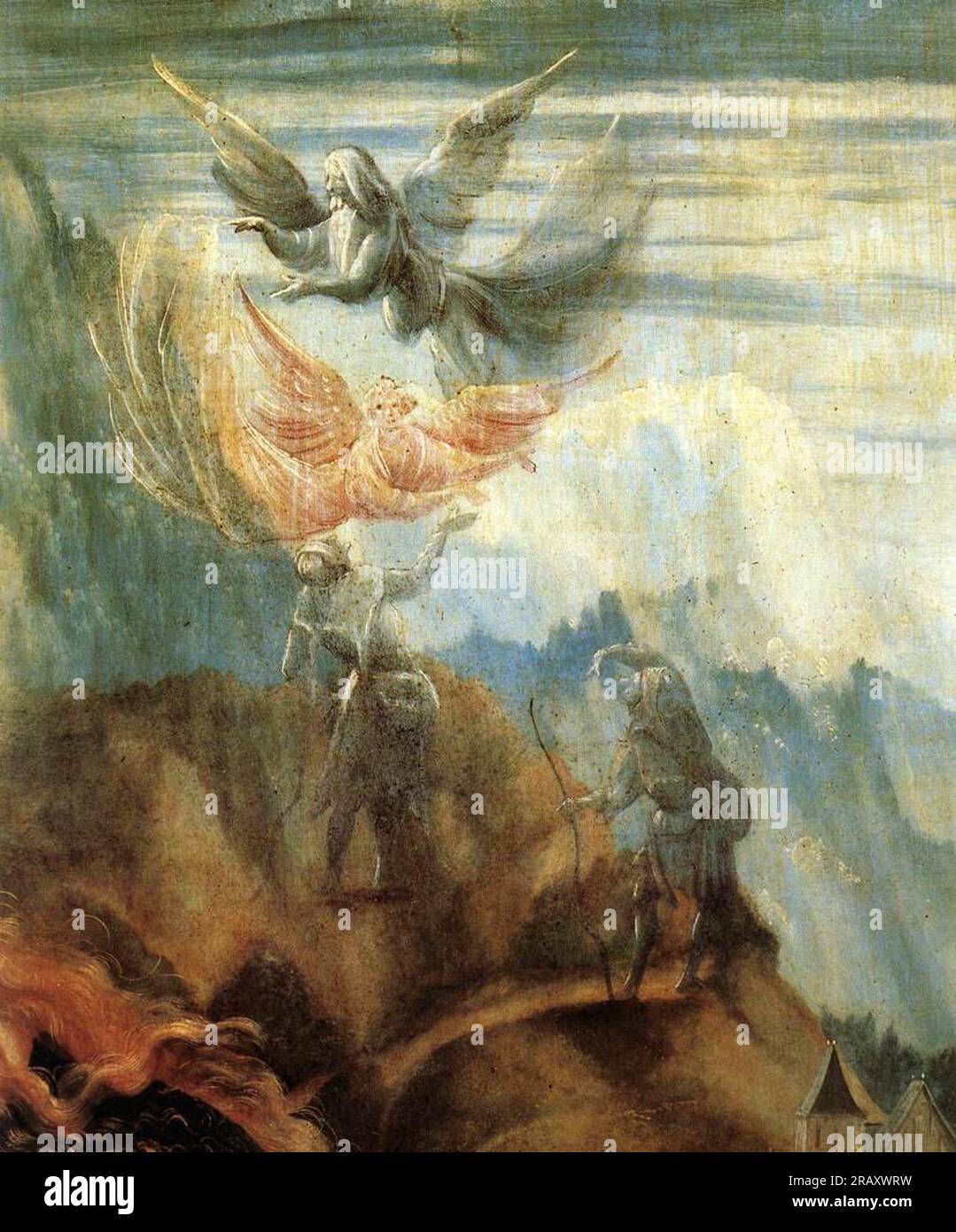 Annunciation to the Shepherds (detail from the Annunciation from the Isenheim Altarpiece) 1516 by Matthias Grünewald Stock Photo