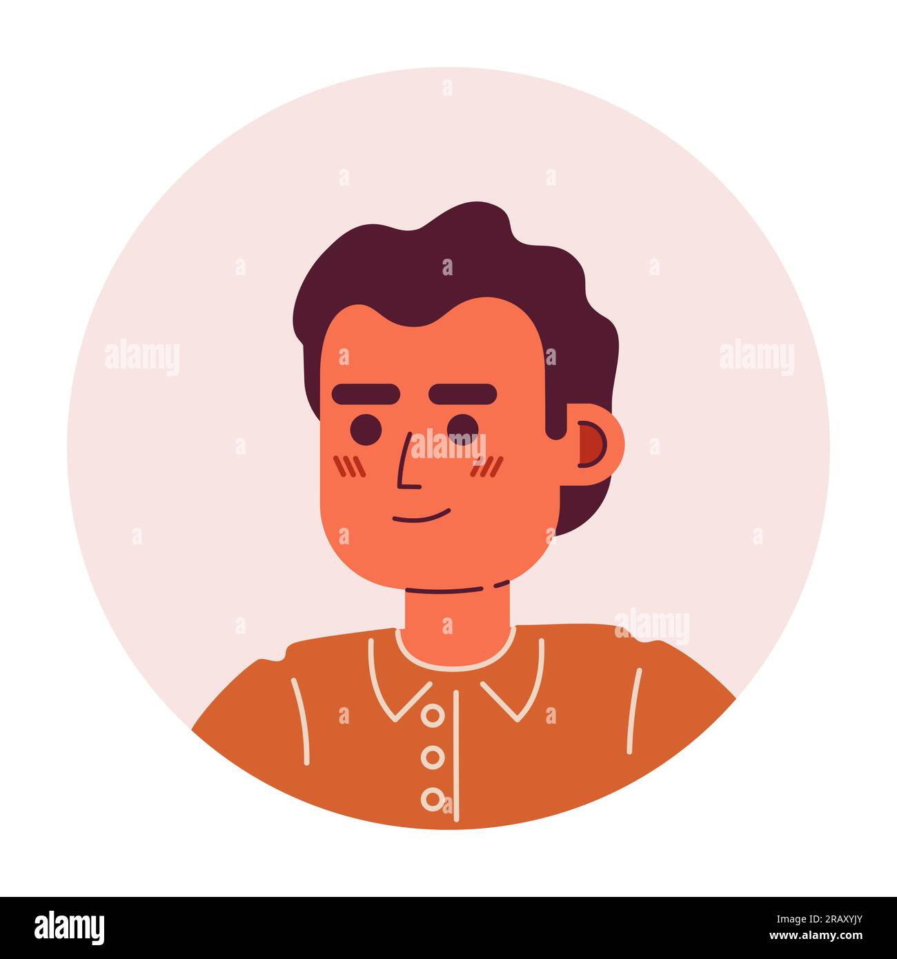 Hispanic curly hair man Stock Vector Images Alamy