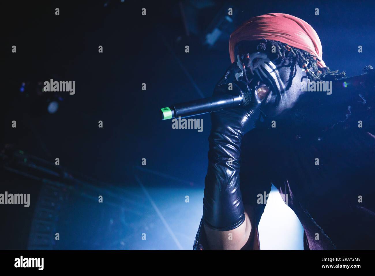 Roskilde, Denmark. 30th, June 2023. The Zambian-Canadian rapper Backxwash performs a live concert during the Danish music festival Roskilde Festival 2023 in Roskilde. (Photo credit: Gonzales Photo - Peter Troest). Stock Photo