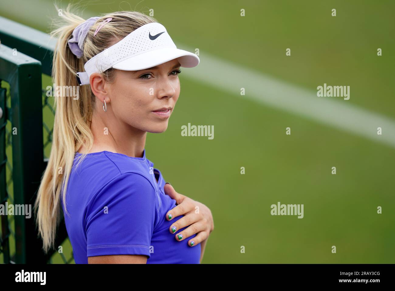 Katie Boulter on the practice courts on day four of the 2023 Wimbledon