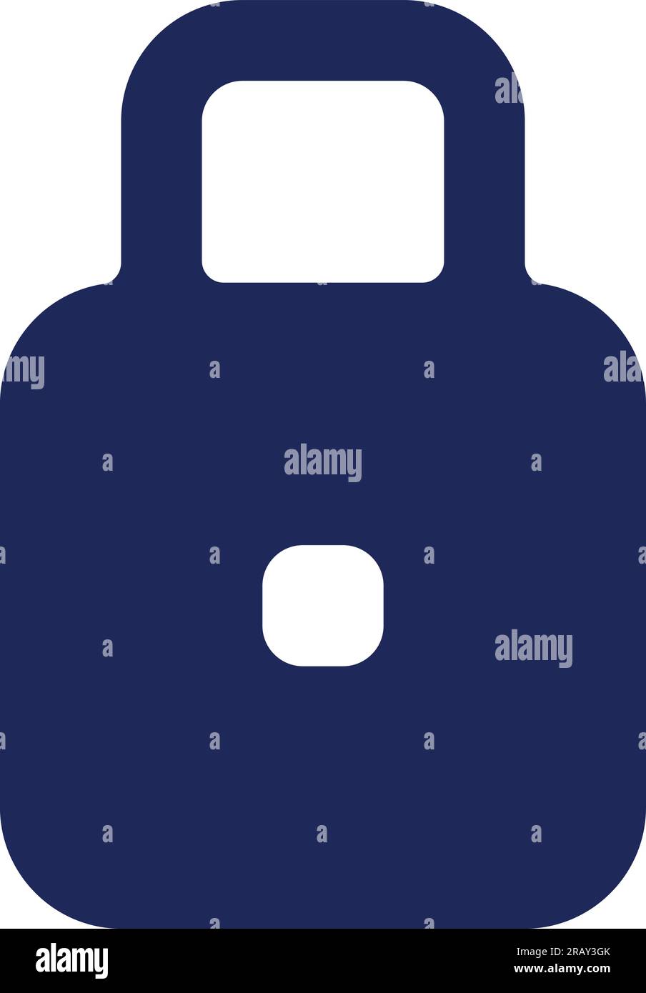 Padlock black glyph ui icon Stock Vector
