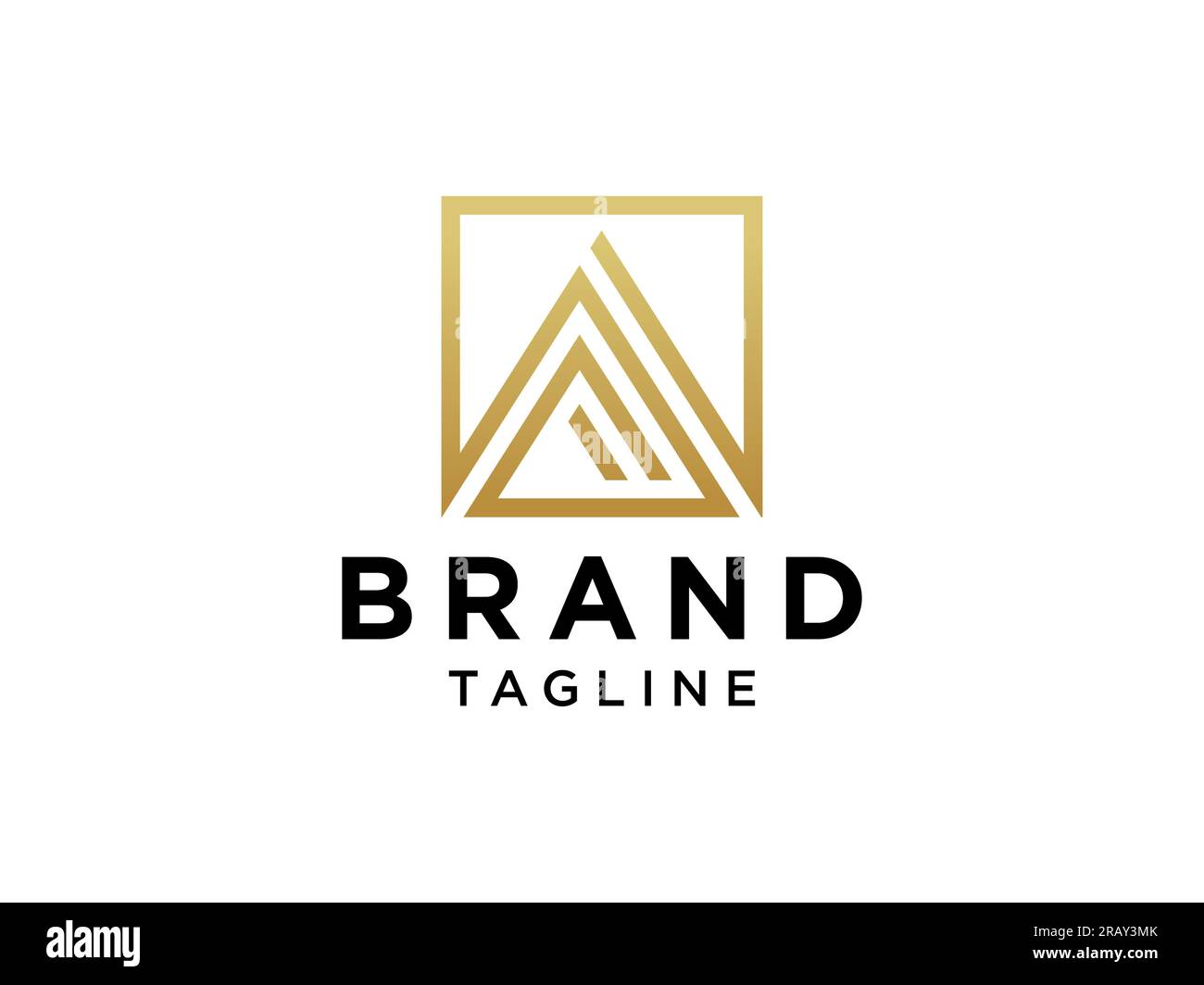 Abstract Letter A Logo. Geometric Shape Triangle Line. Flat Vector Logo Design Template Element Stock Vector