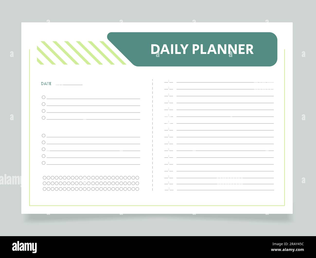 daily-business-planner-worksheet-design-template-stock-vector-image