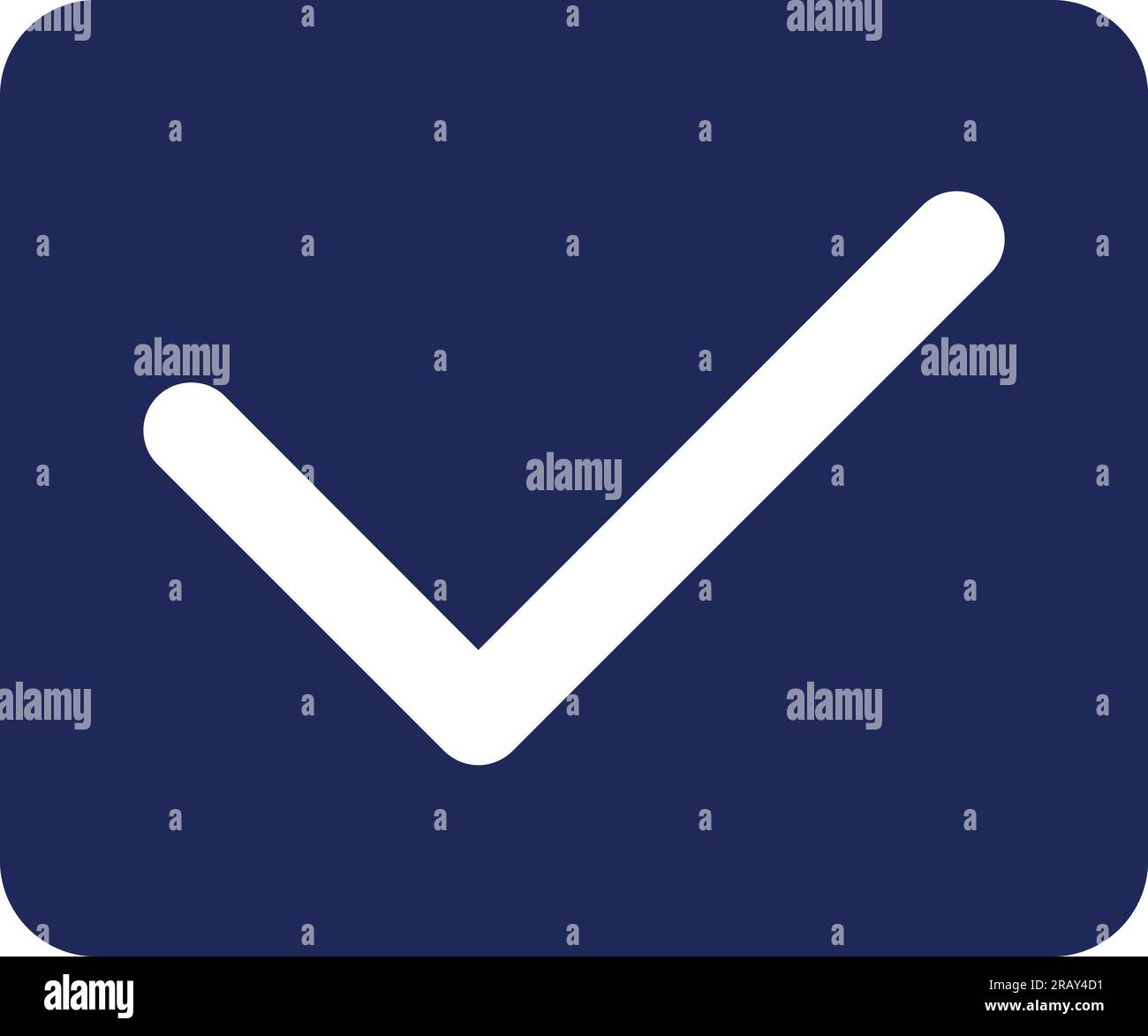 Checkmark black glyph ui icon Stock Vector