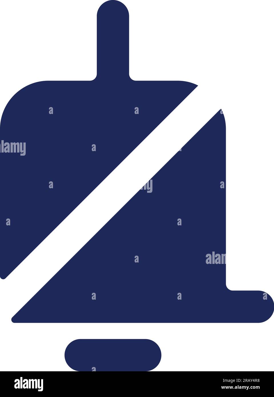 Mute notification sound black glyph ui icon Stock Vector