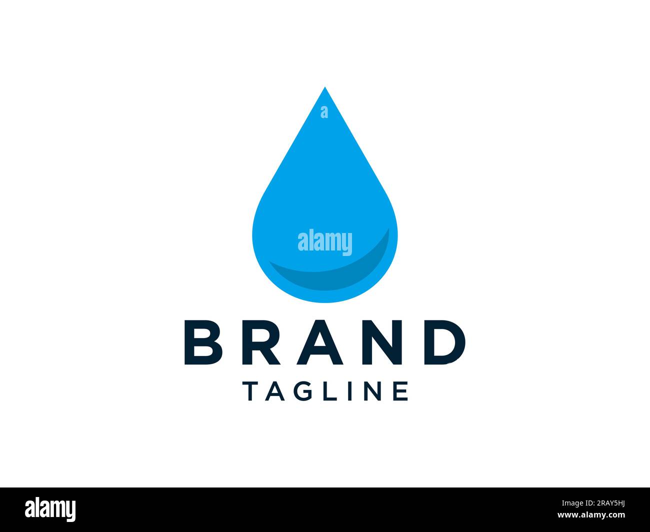 Abstract Water Logo. Blue Water Drop Icon isolated on White Background