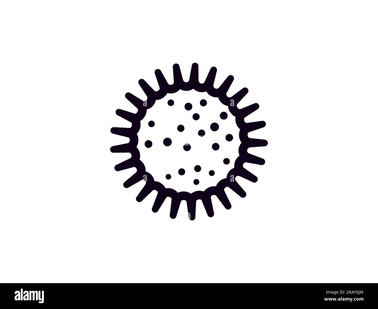 Virus Icon isolated on white background. Flat Vector Icon Design Template Element Stock Vector